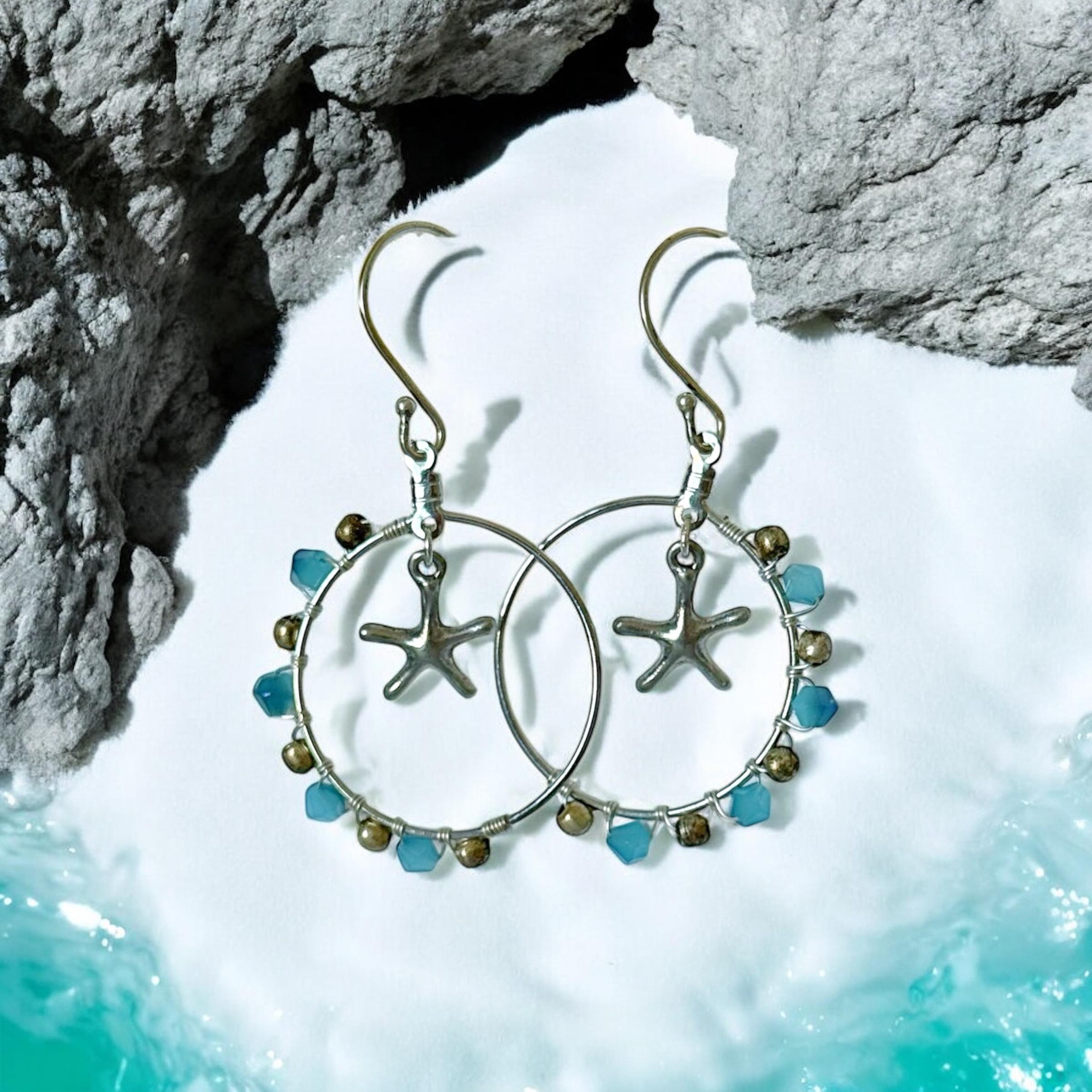 Tide Charm Hoop Earrings