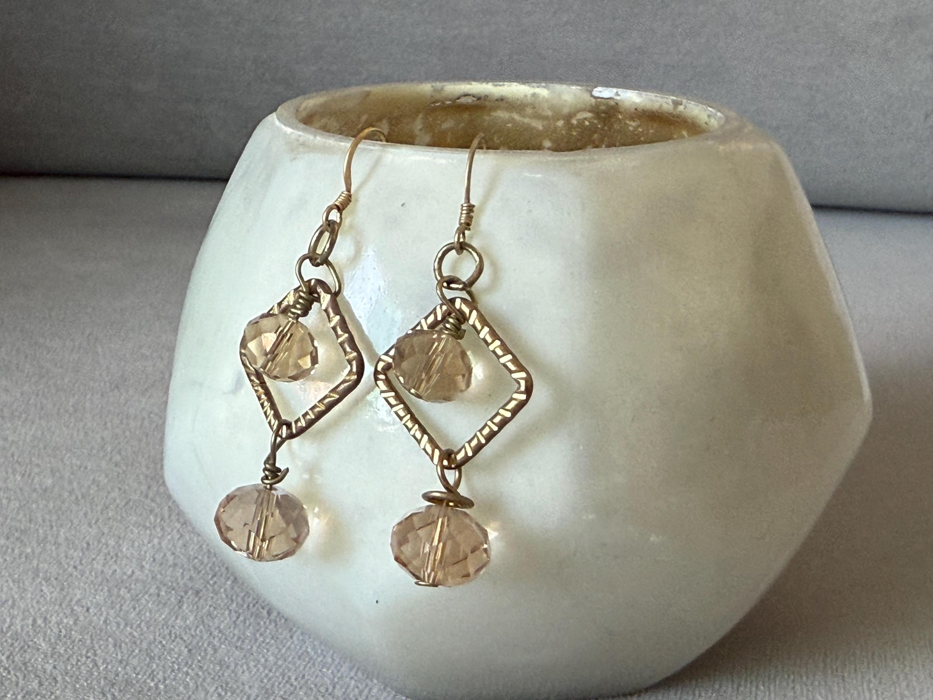 Champagne Prism Dangle Earrings