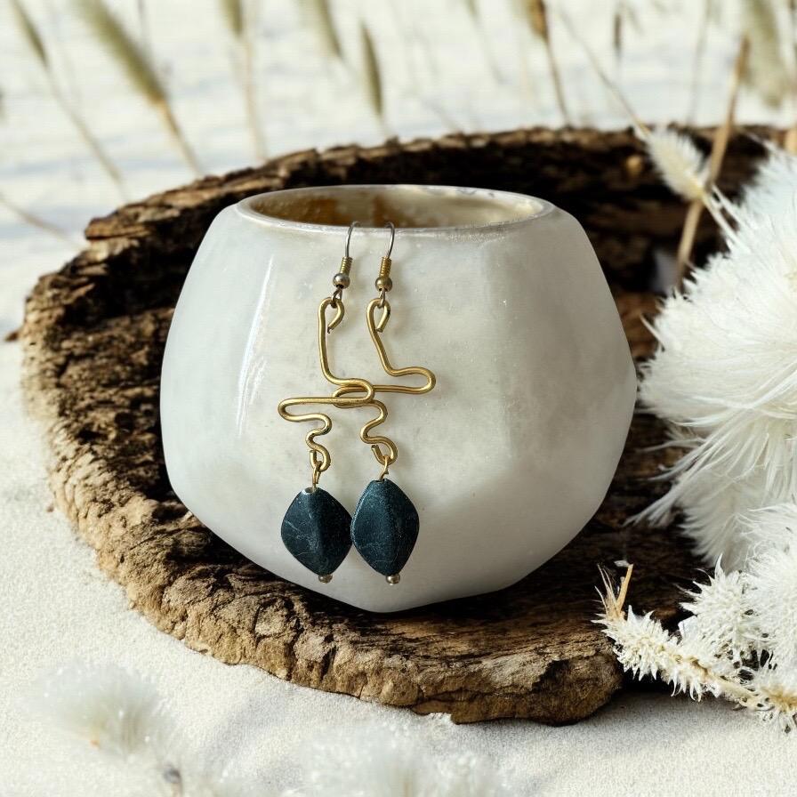 Electric Serpent Drop Earrings