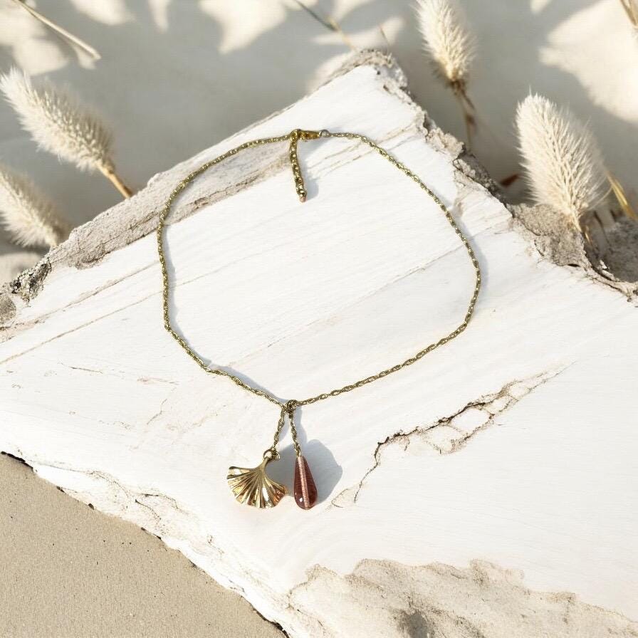 Palm Pink Charm Necklace