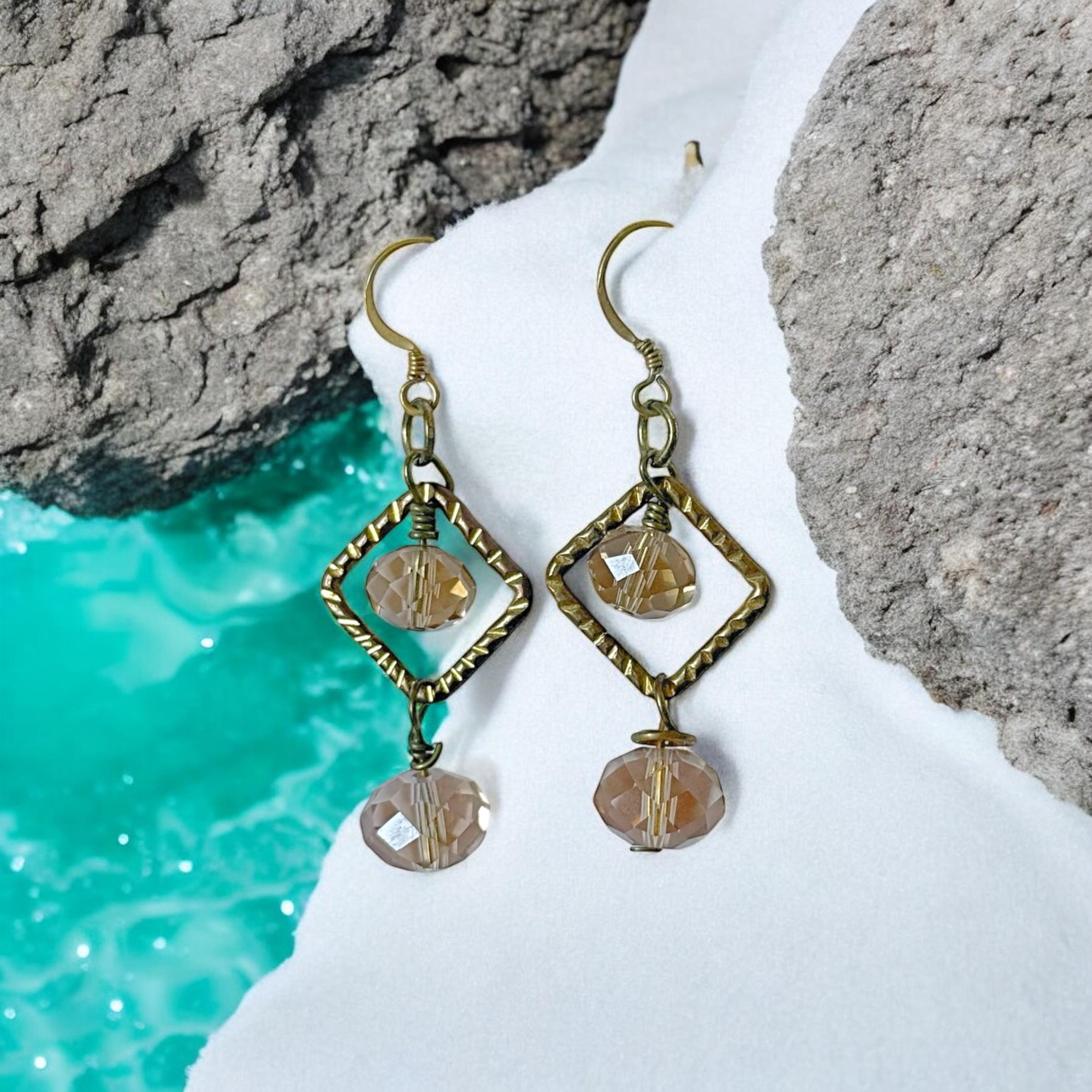 Champagne Prism Dangle Earrings