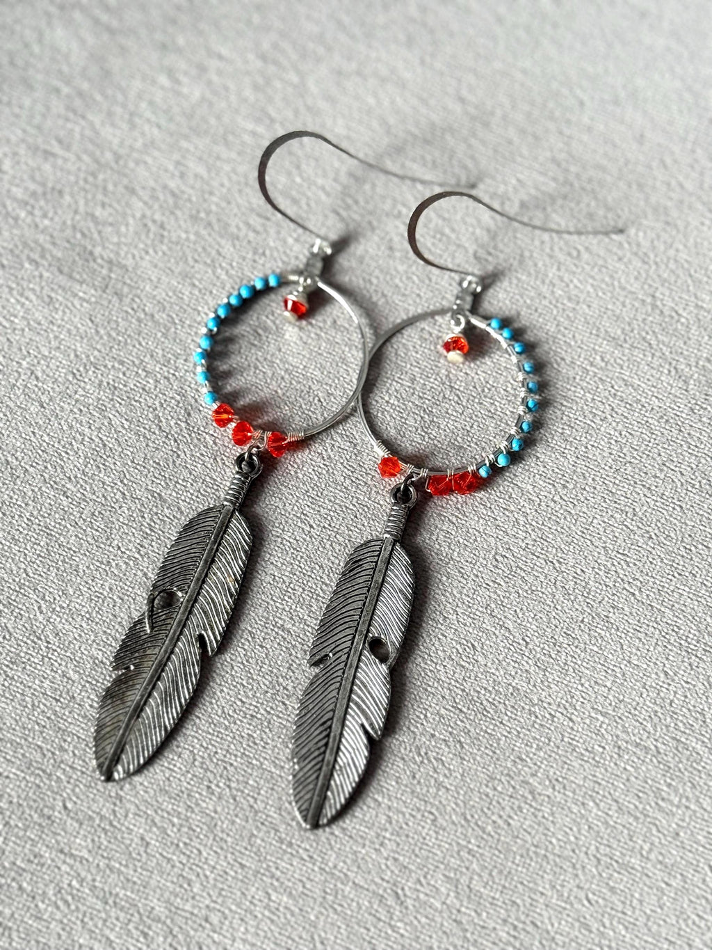 Feather & Fire Luxe Drop Earrings
