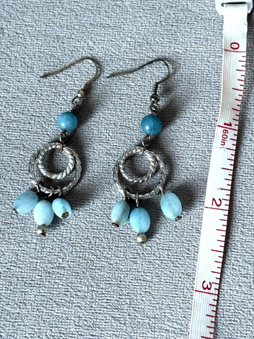 Blue Tide Drop Earrings