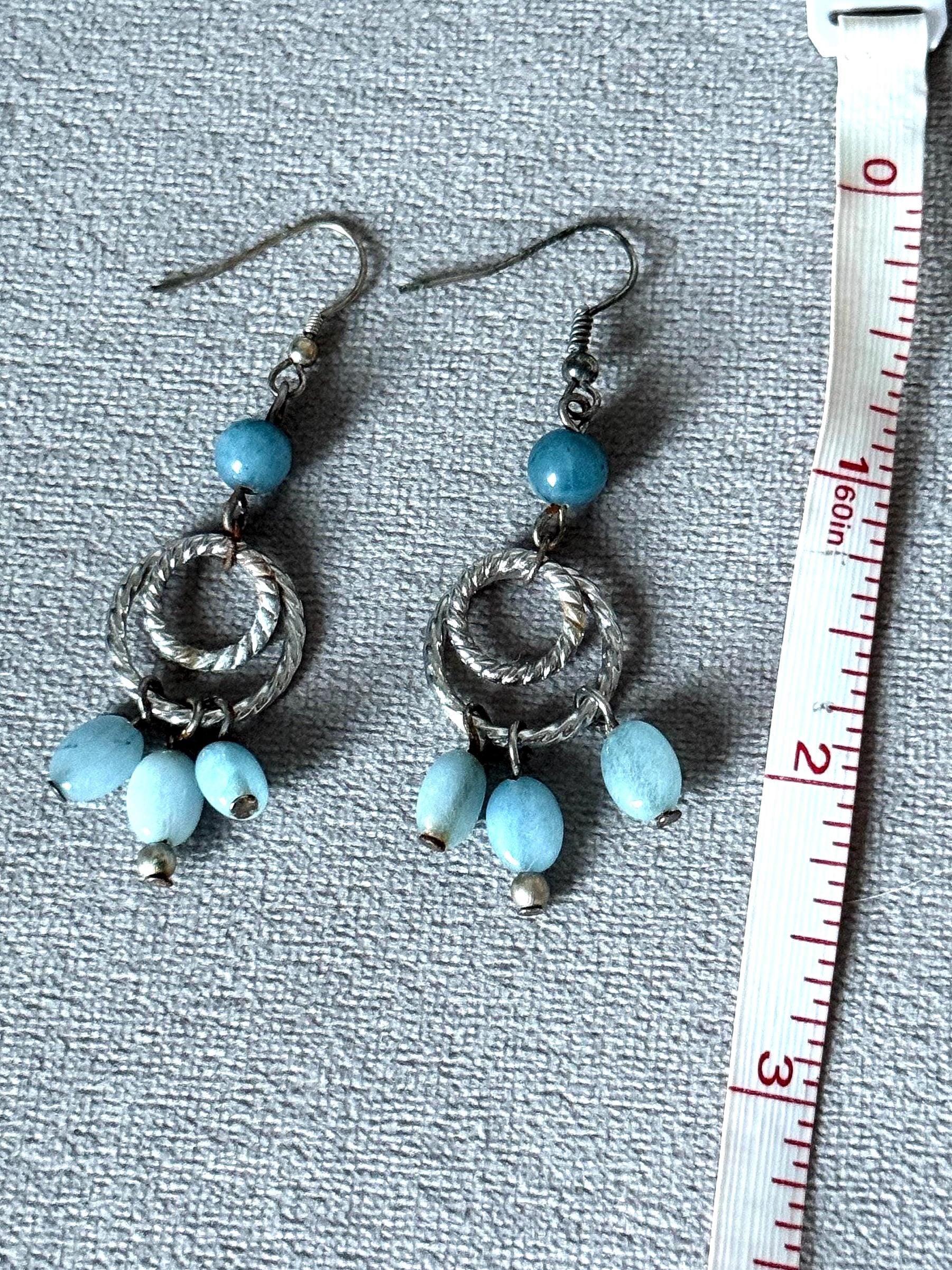 Blue Tide Drop Earrings