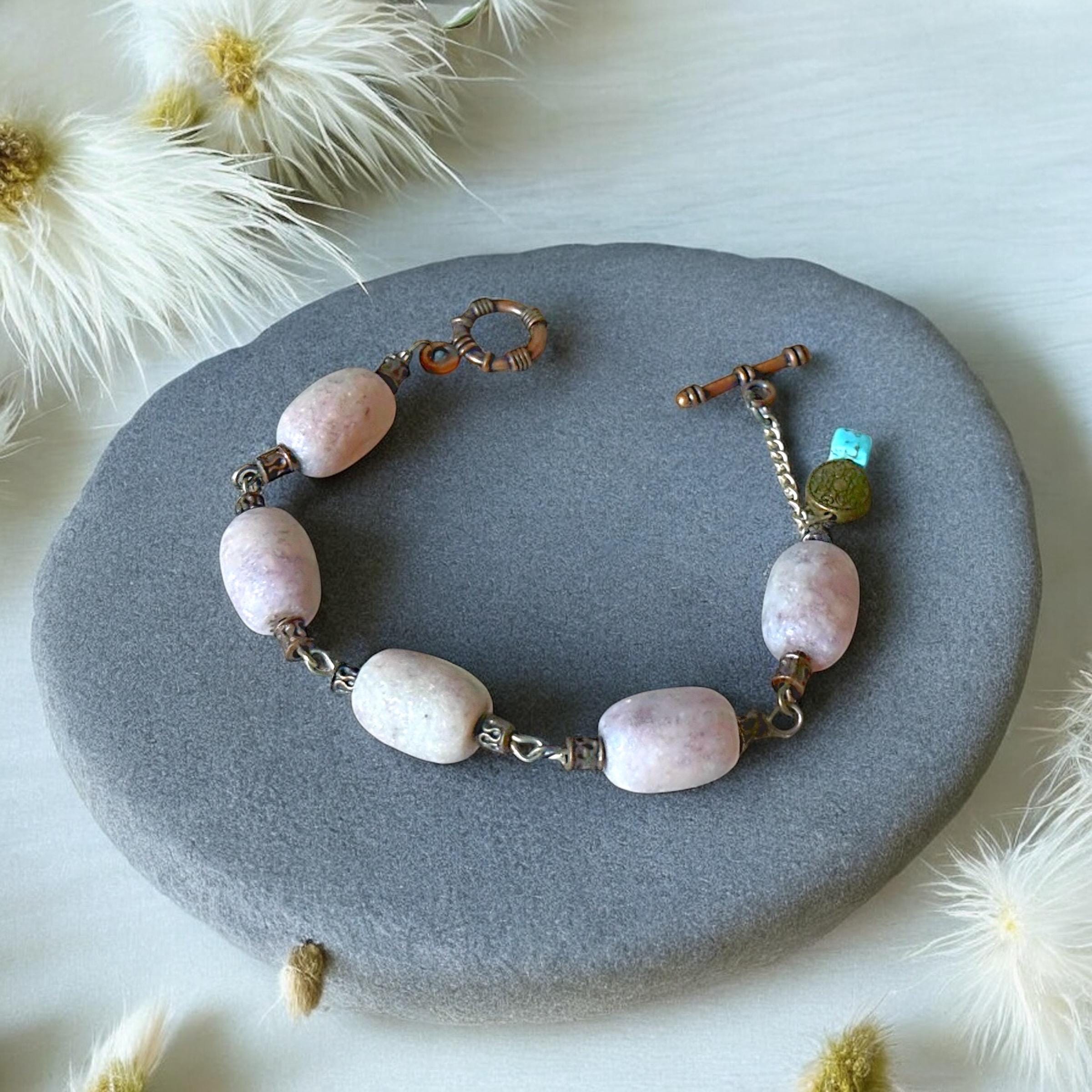 Dusty Pink Smoke Charm Bracelet