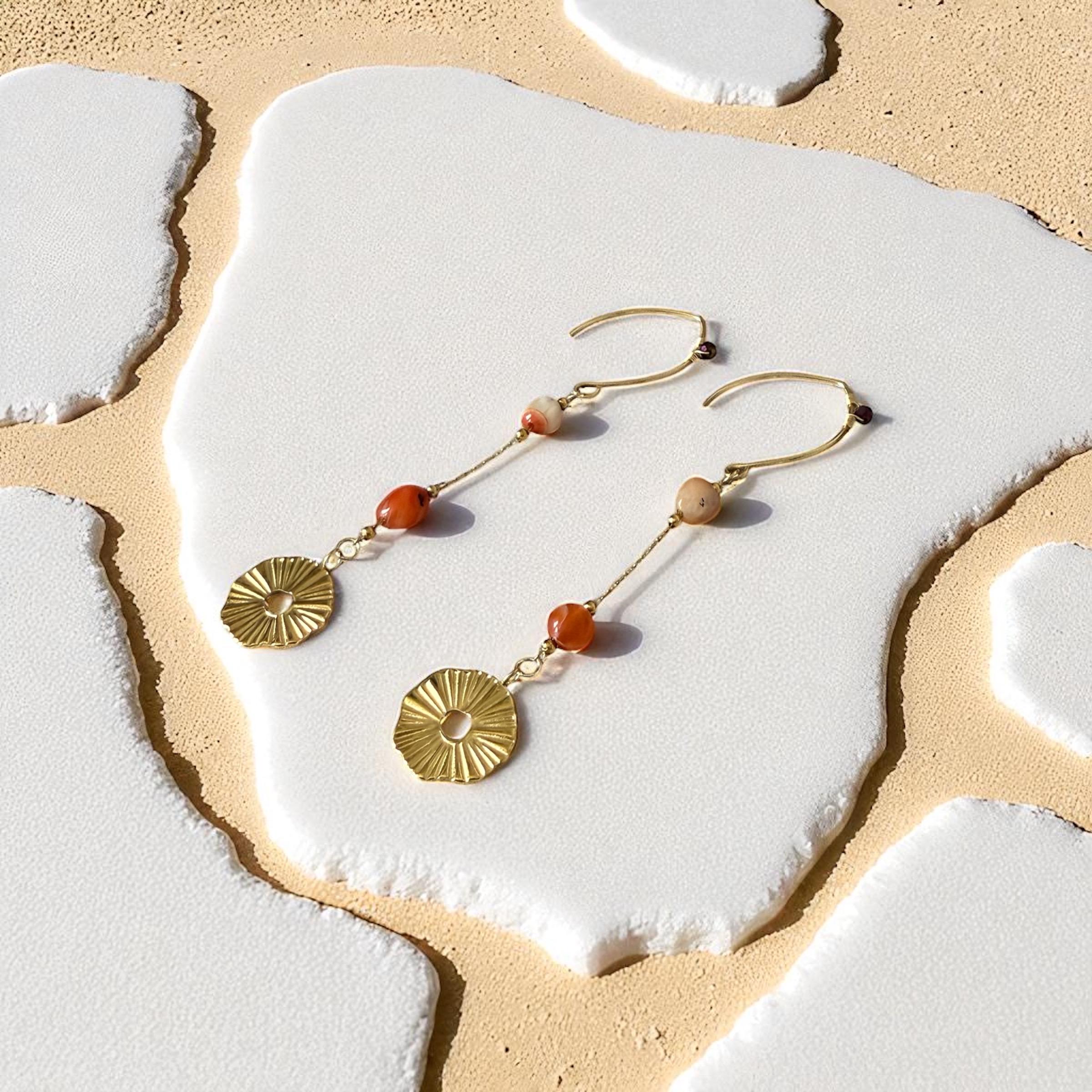 Solar Radiance Drop Earrings