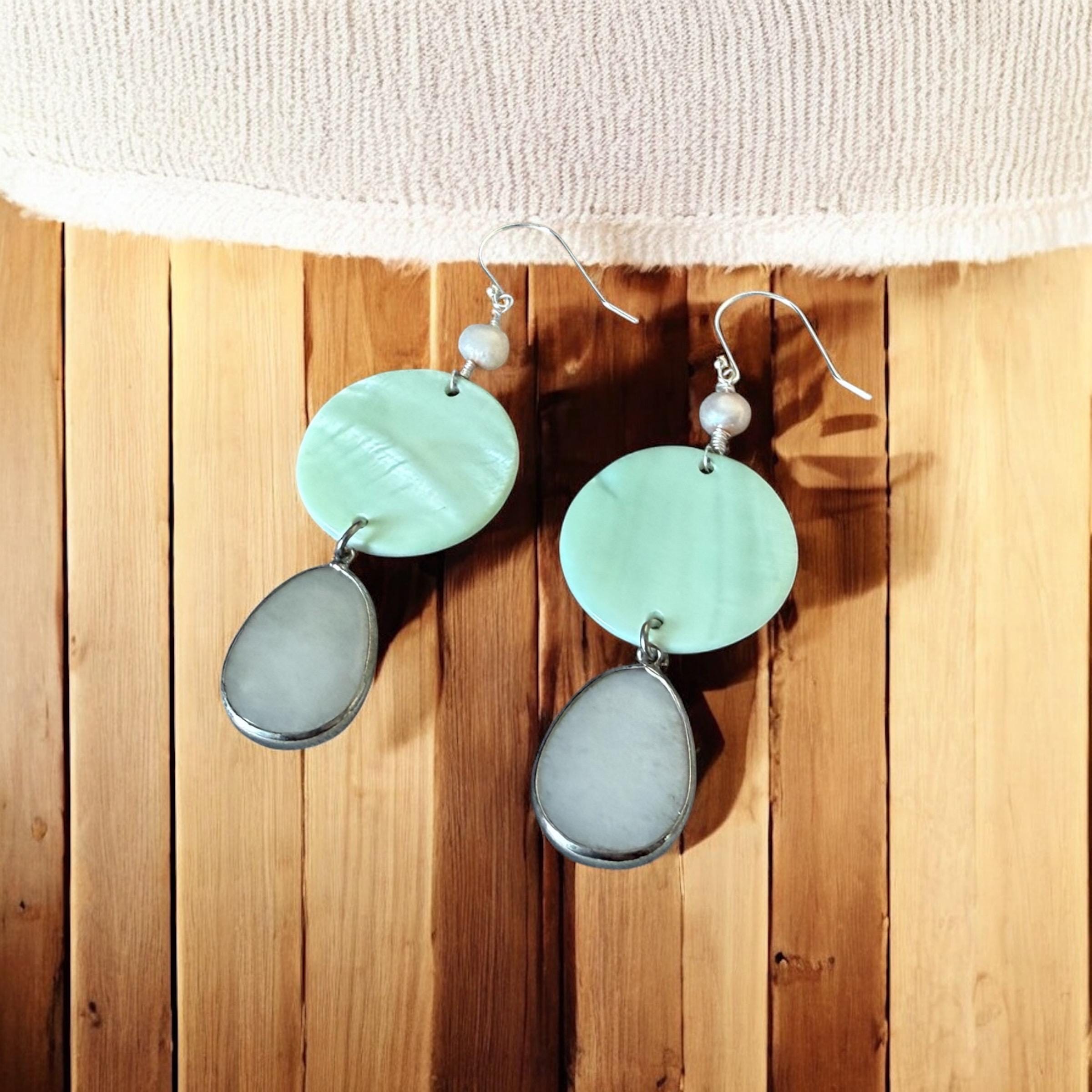 Sea Mist Drip Statement Dangles