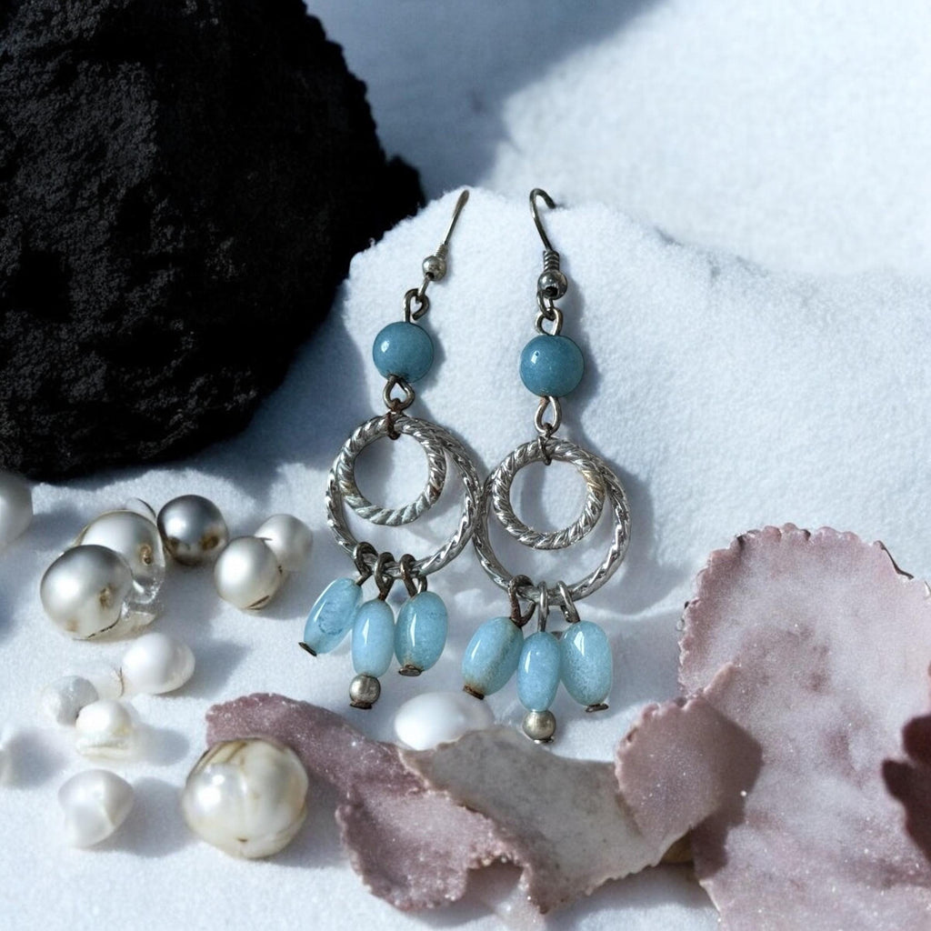 Blue Tide Drop Earrings