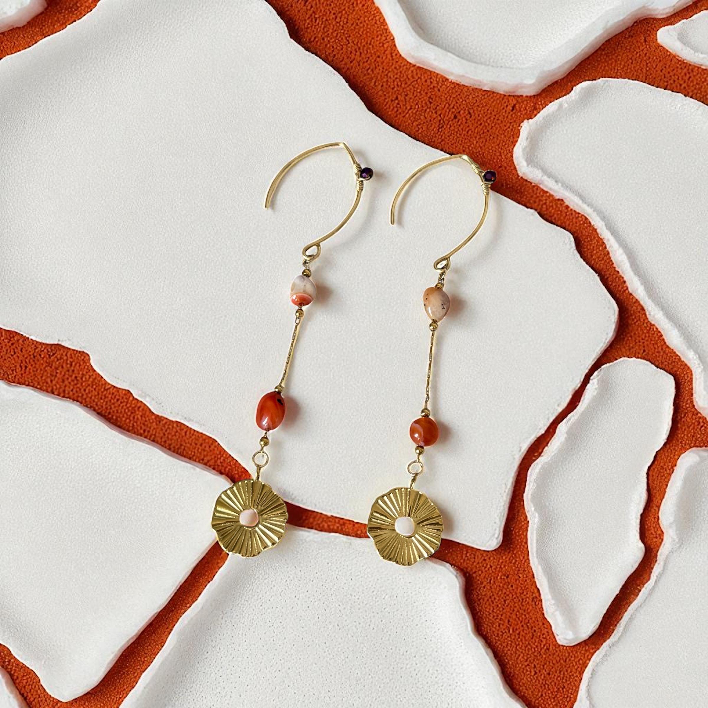 Solar Radiance Drop Earrings