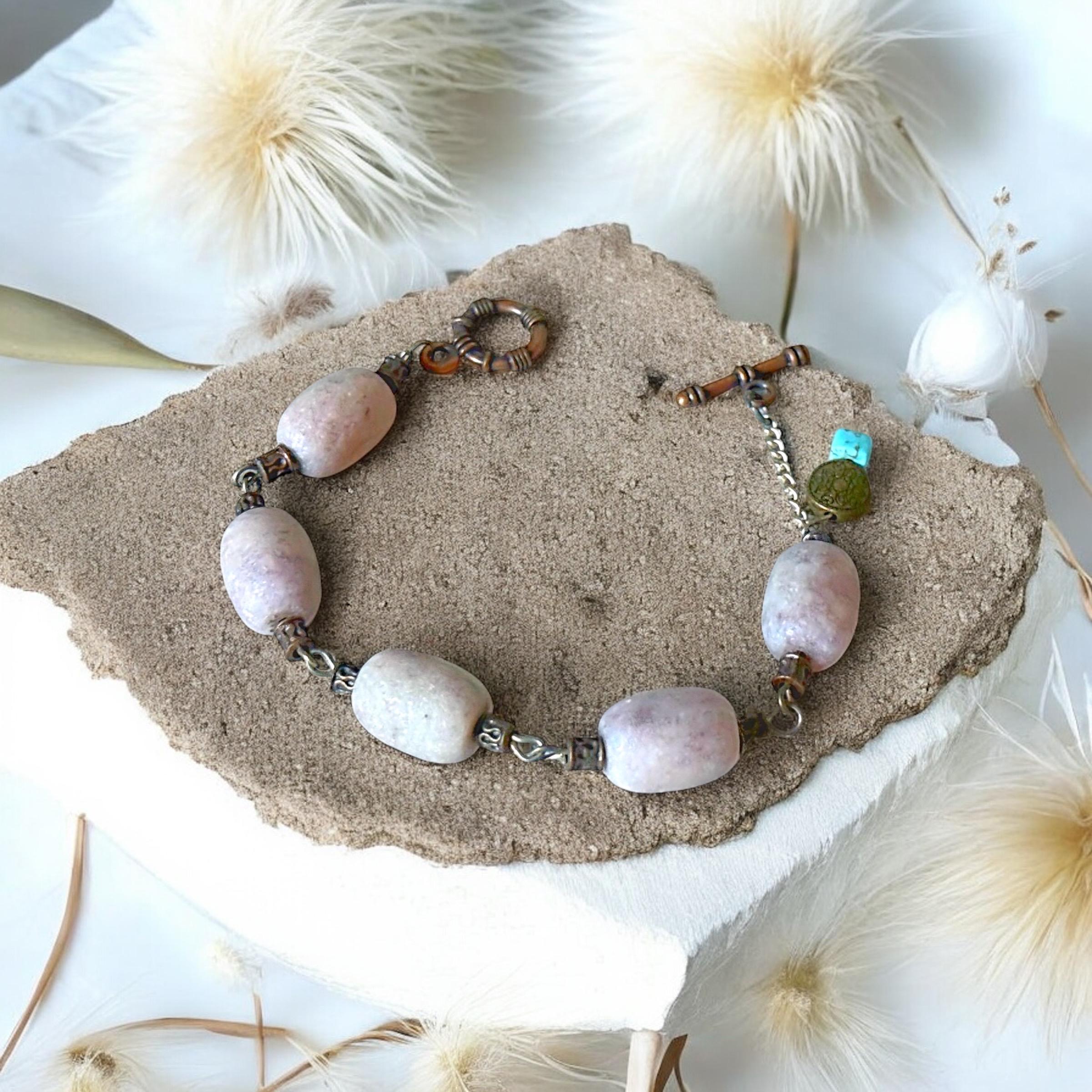 Dusty Pink Smoke Charm Bracelet
