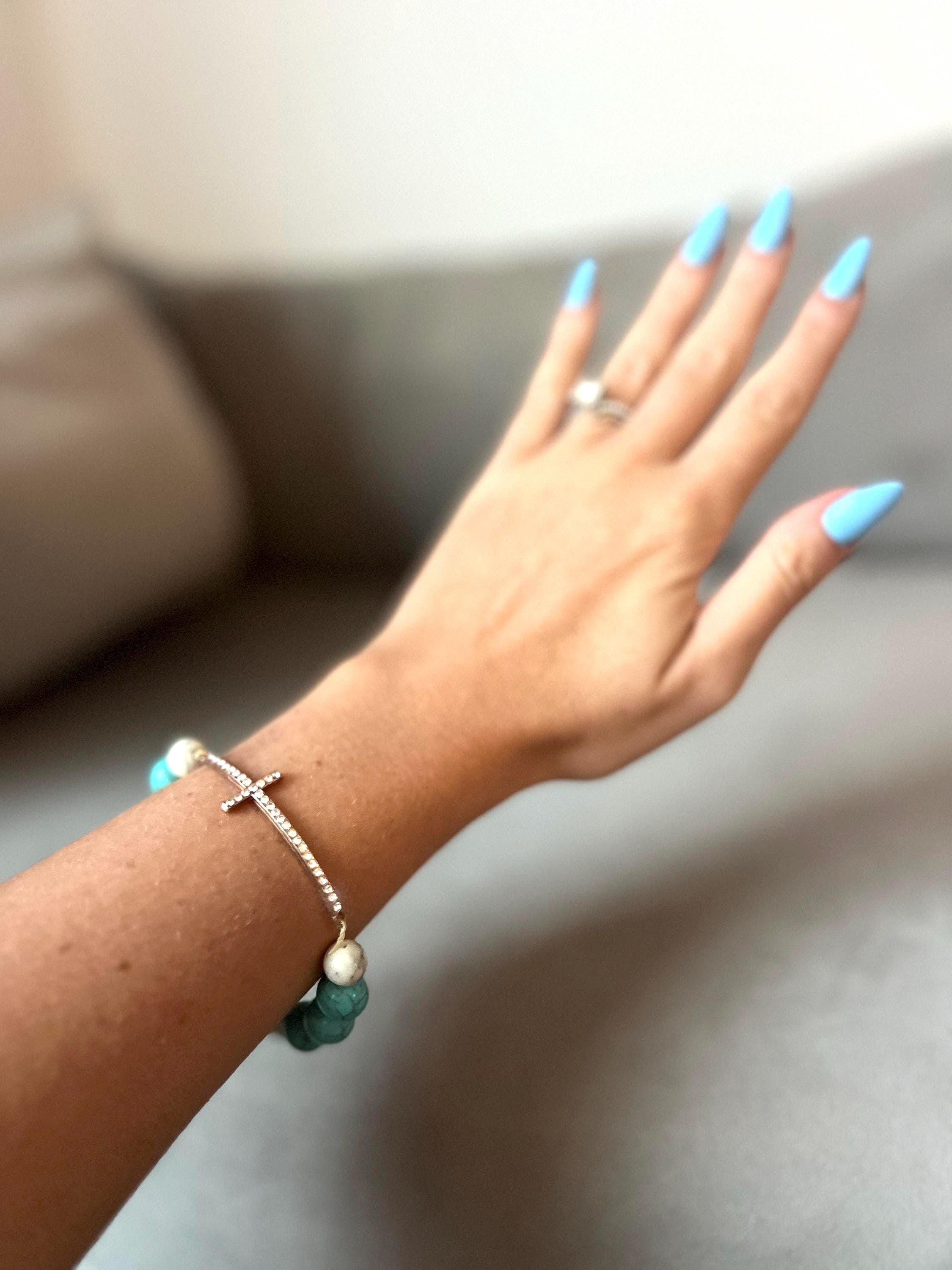 Turquoise Skies Cross Bracelet
