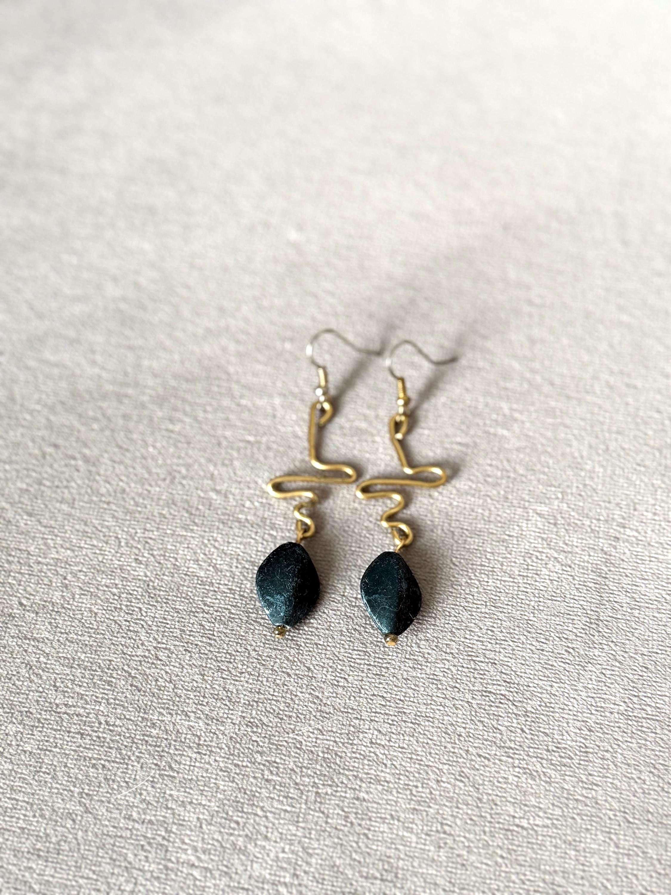 Electric Serpent Drop Earrings
