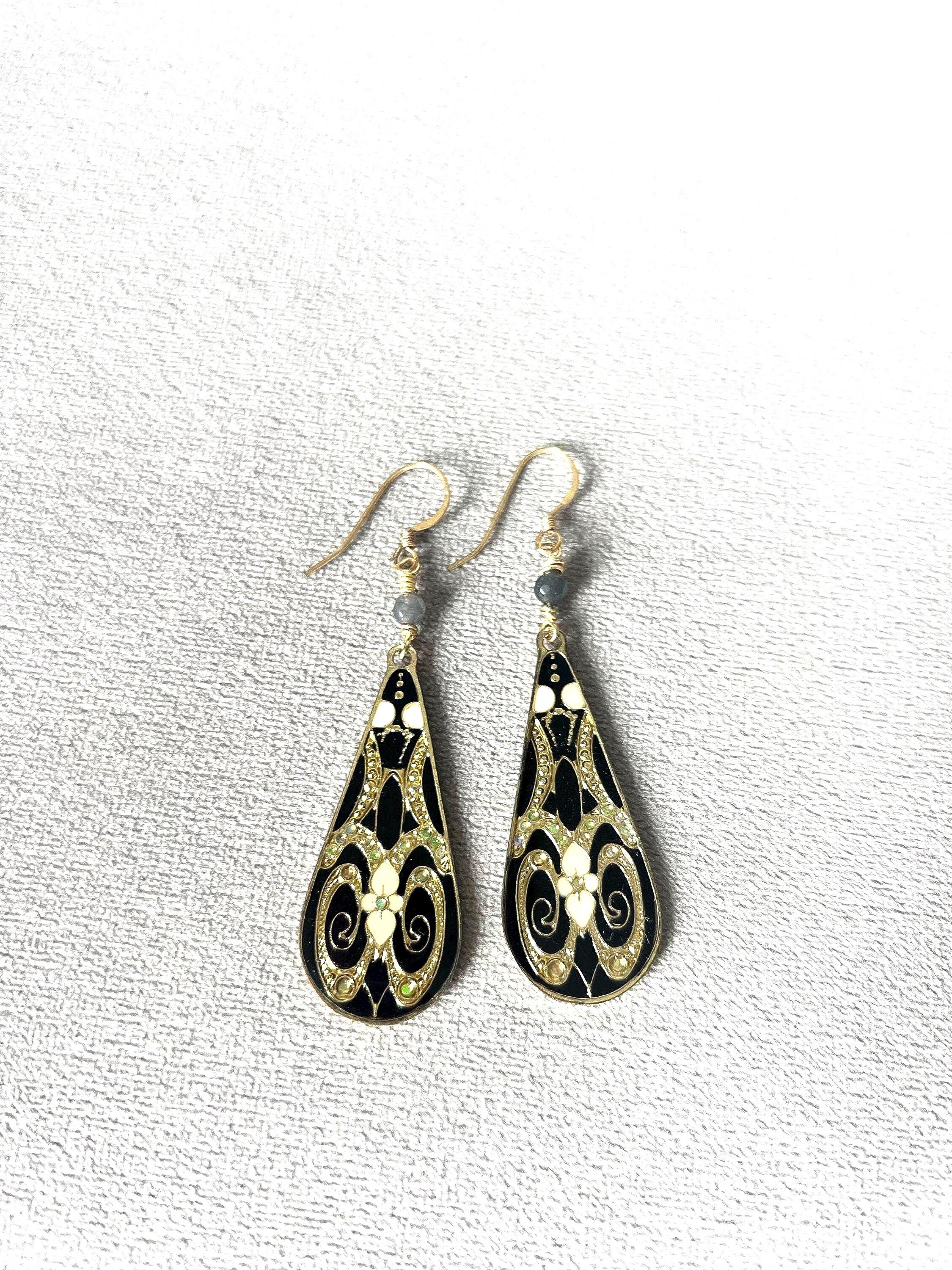 Midnight Baroque Drop Earrings
