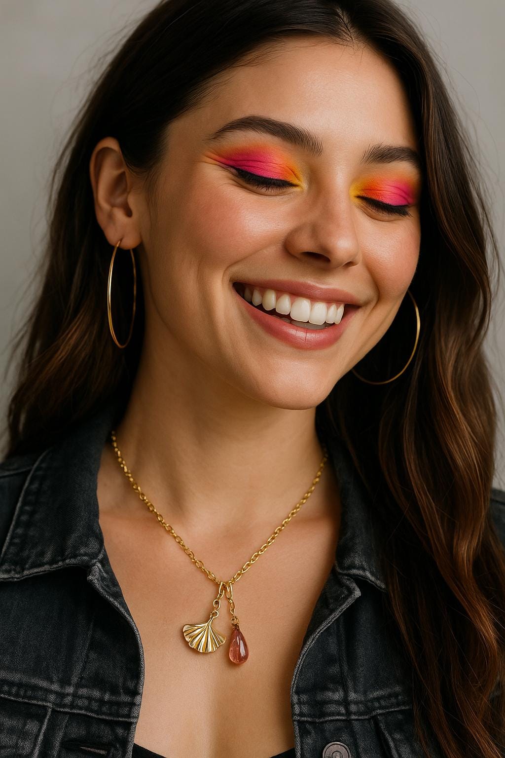 Palm Pink Charm Necklace