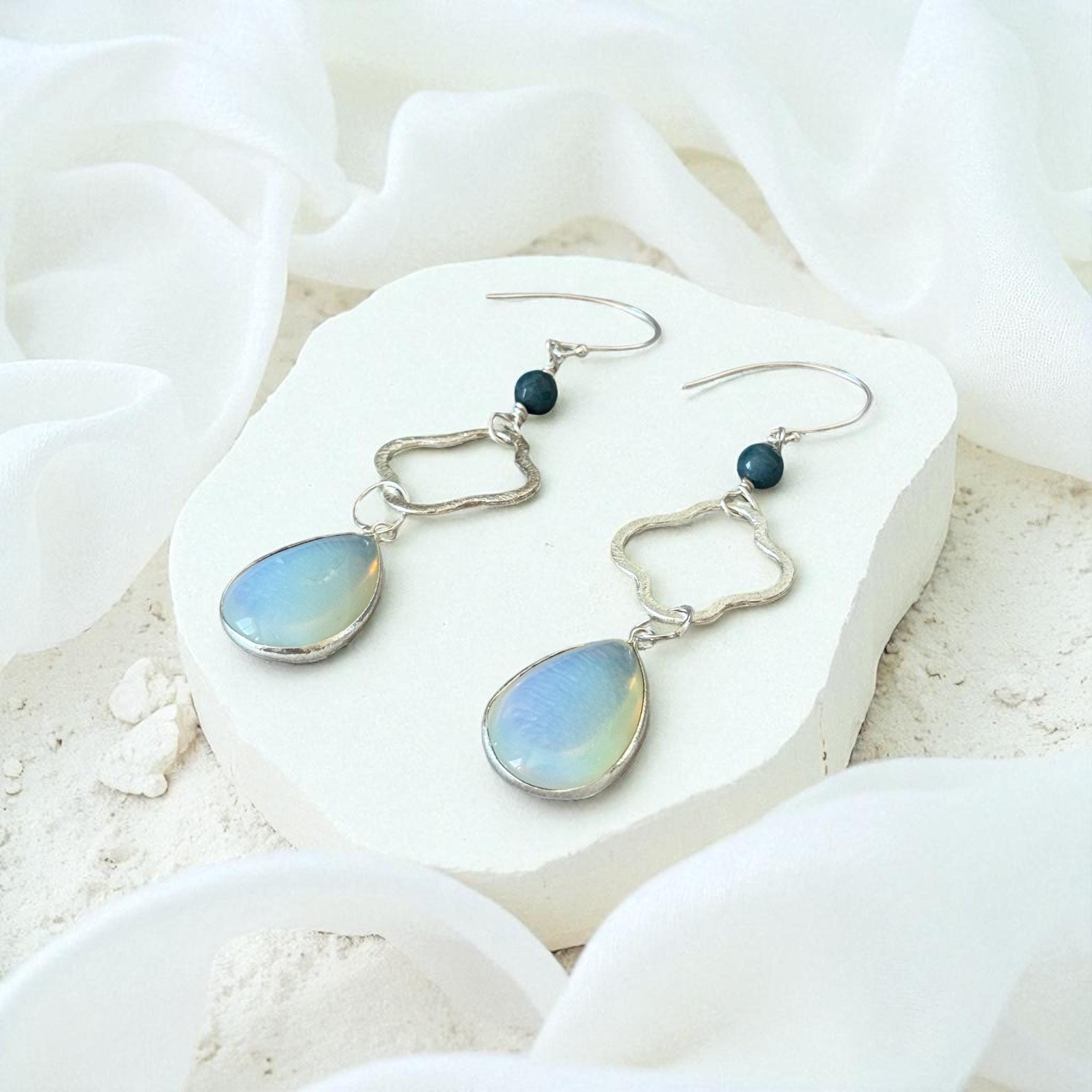 Azure Mirage Drop Earrings