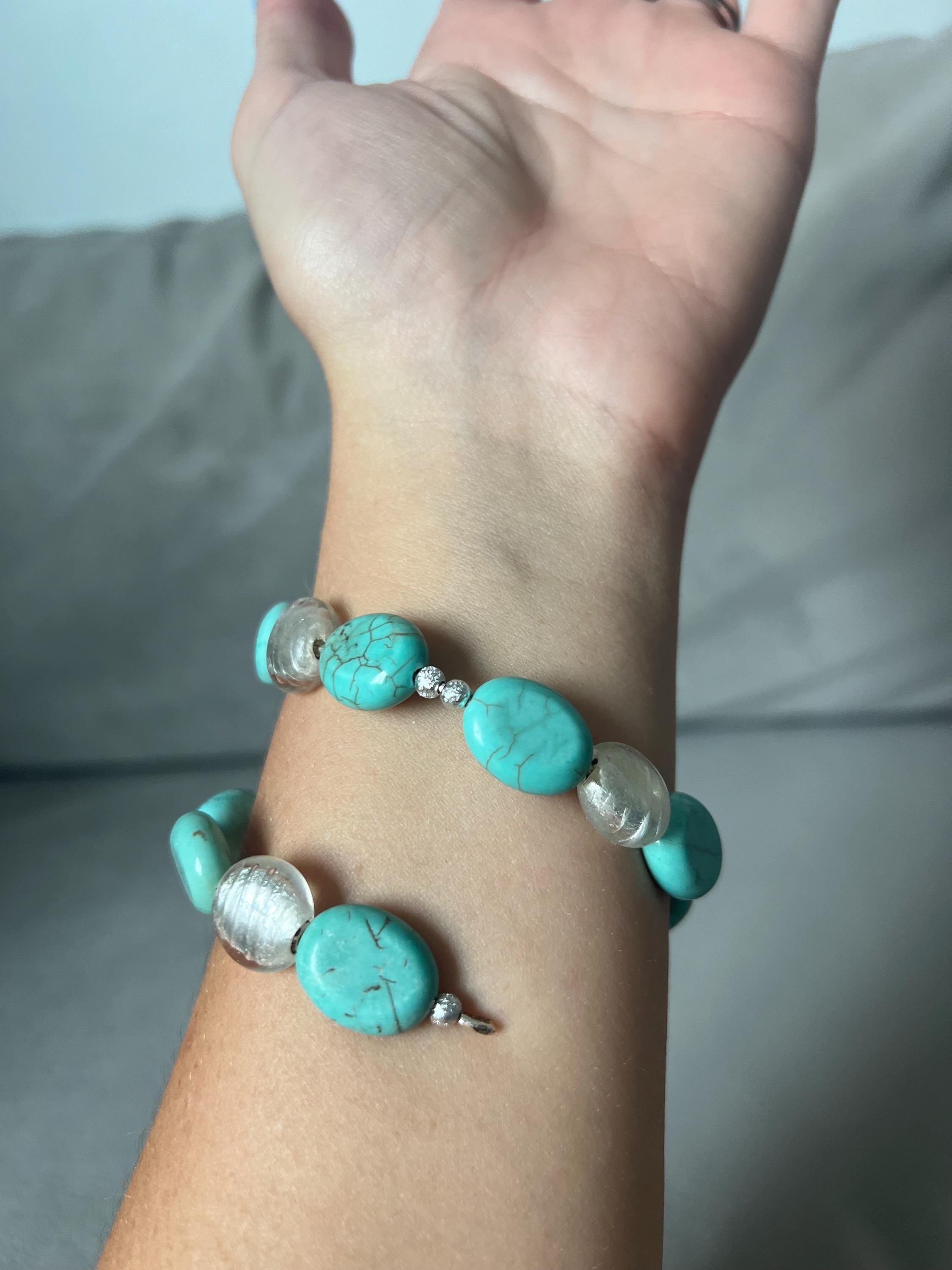 Coastal Turquoise Orbit Wrap Bracelet