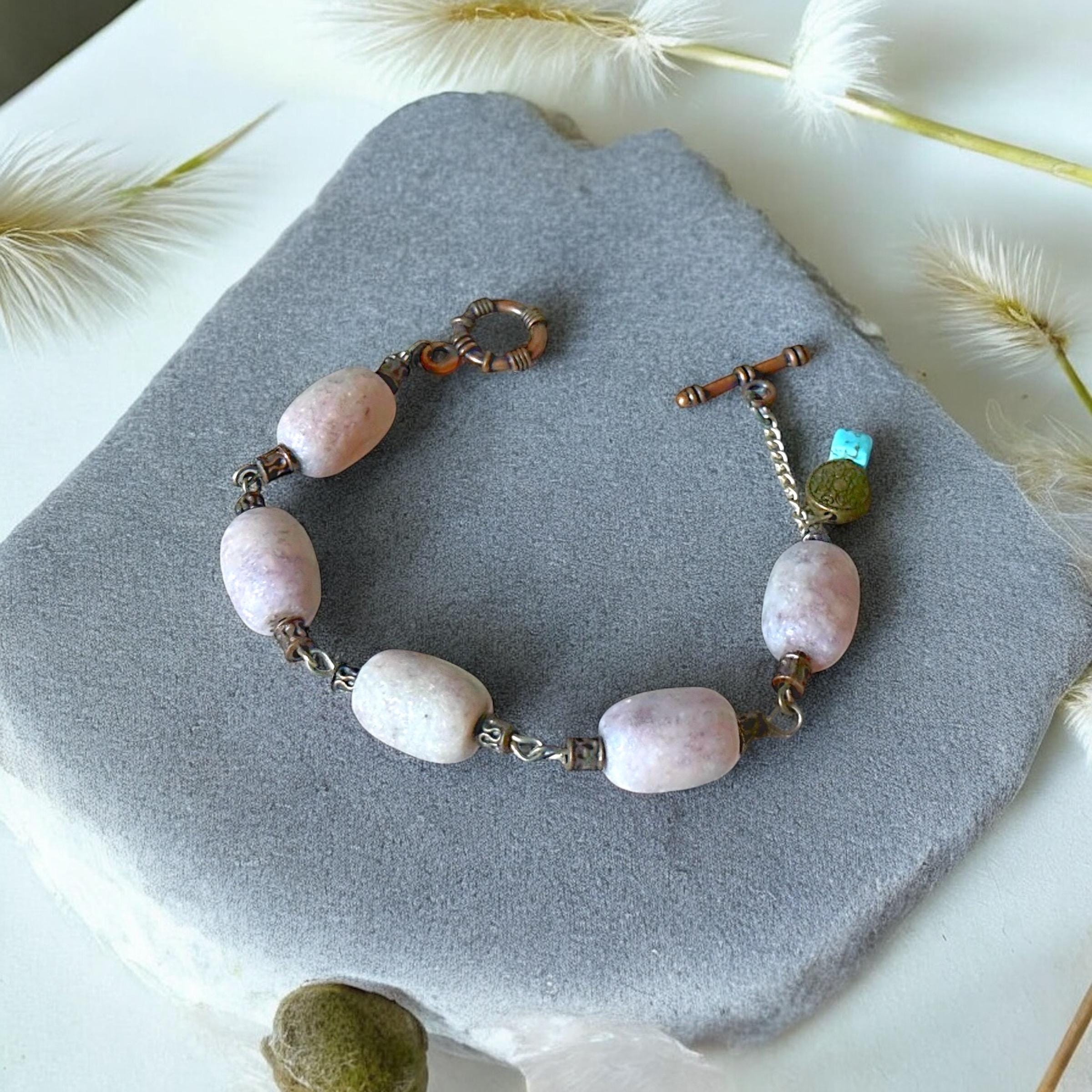 Dusty Pink Smoke Charm Bracelet