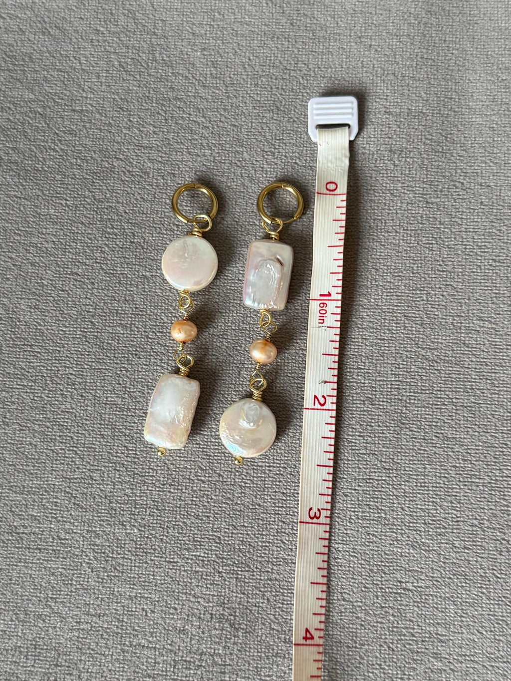Golden Tide Pearl Drop Earrings