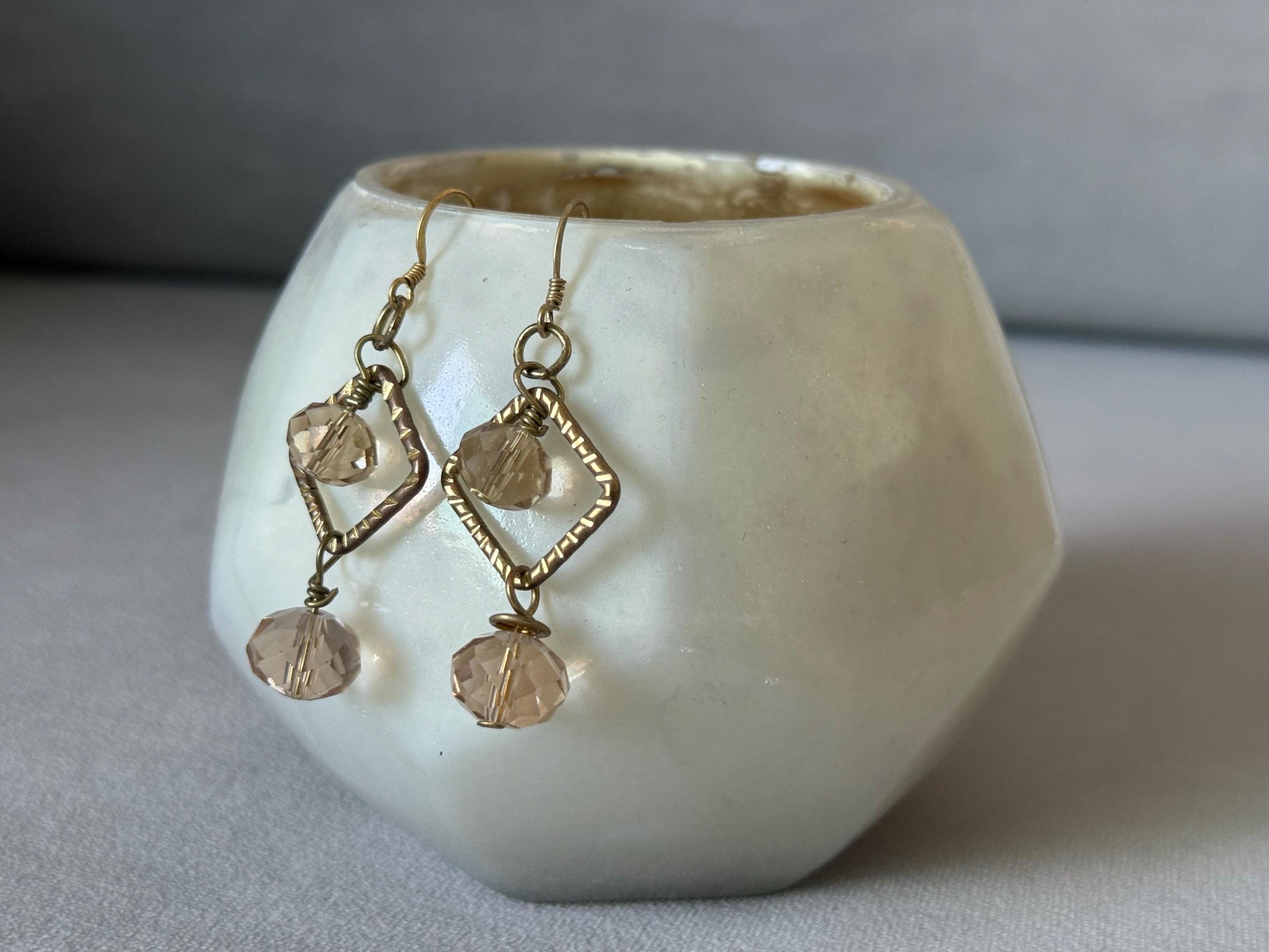 Champagne Prism Dangle Earrings