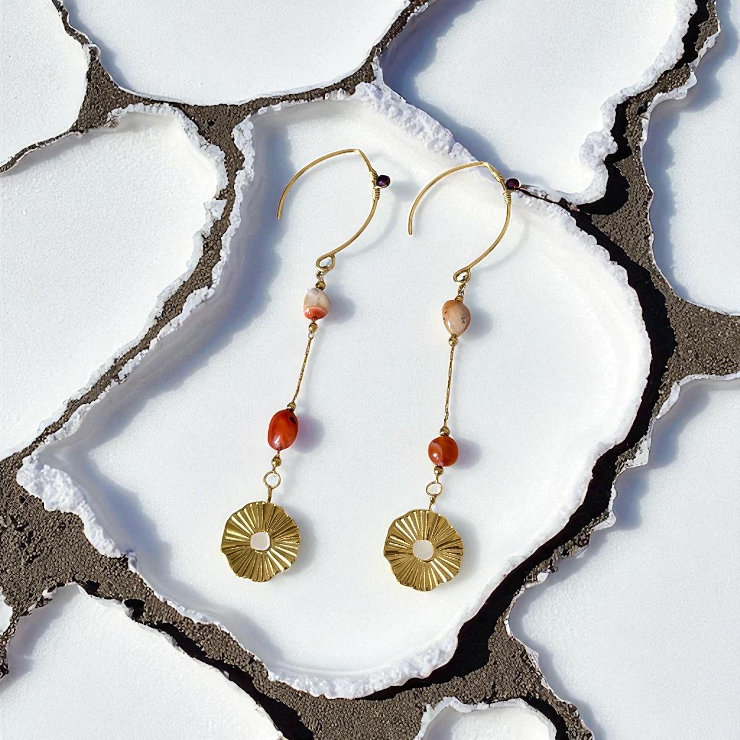Solar Radiance Drop Earrings