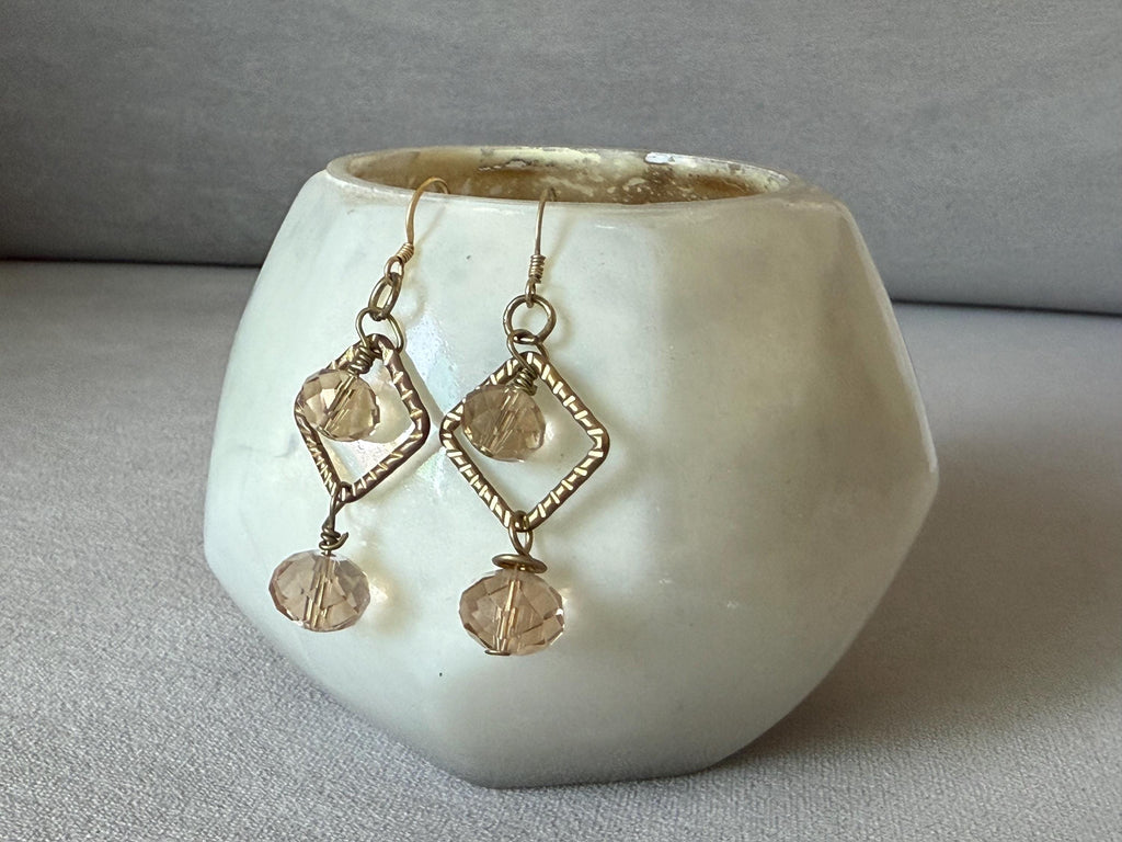Champagne Prism Dangle Earrings