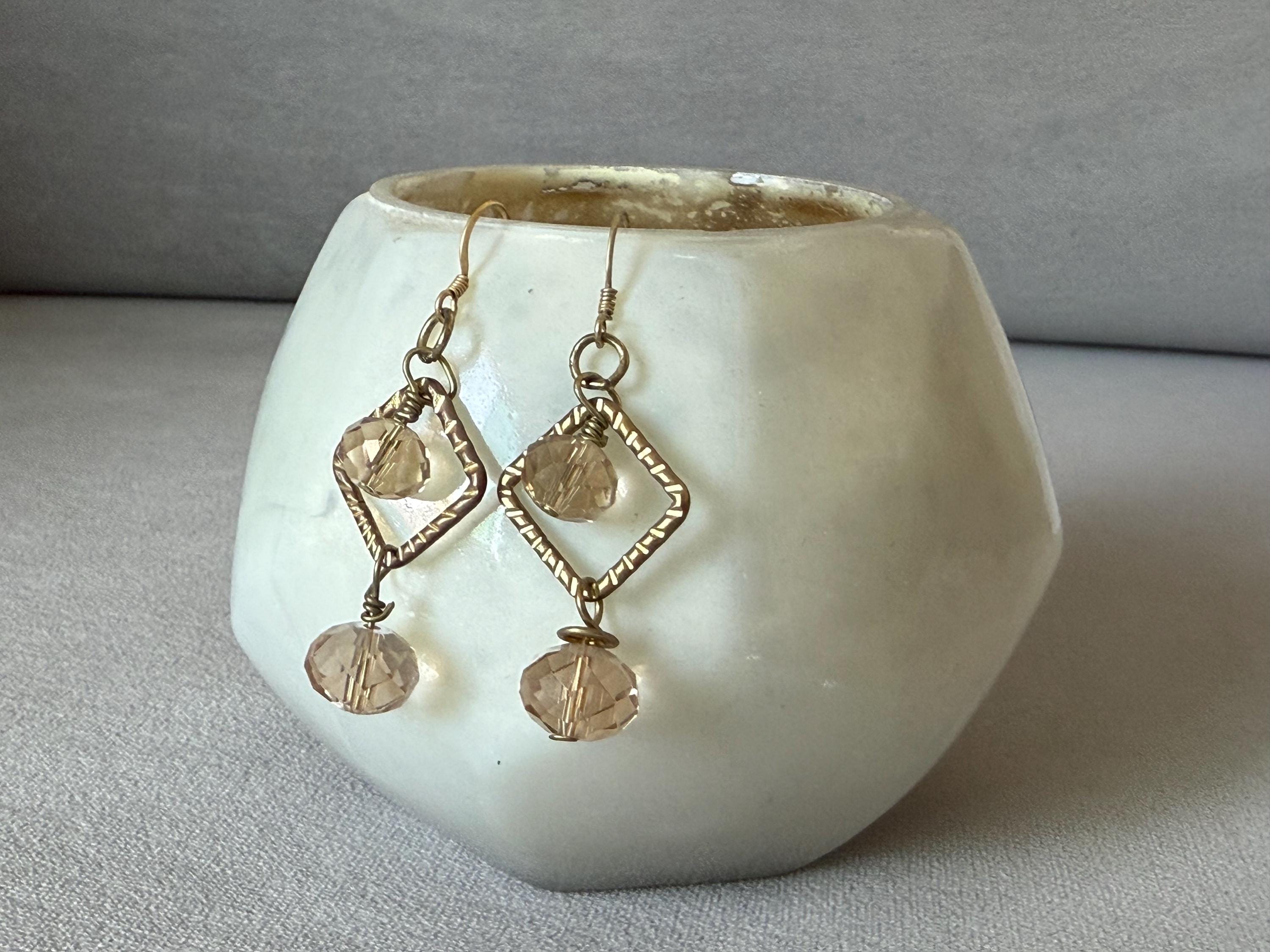 Champagne Prism Dangle Earrings