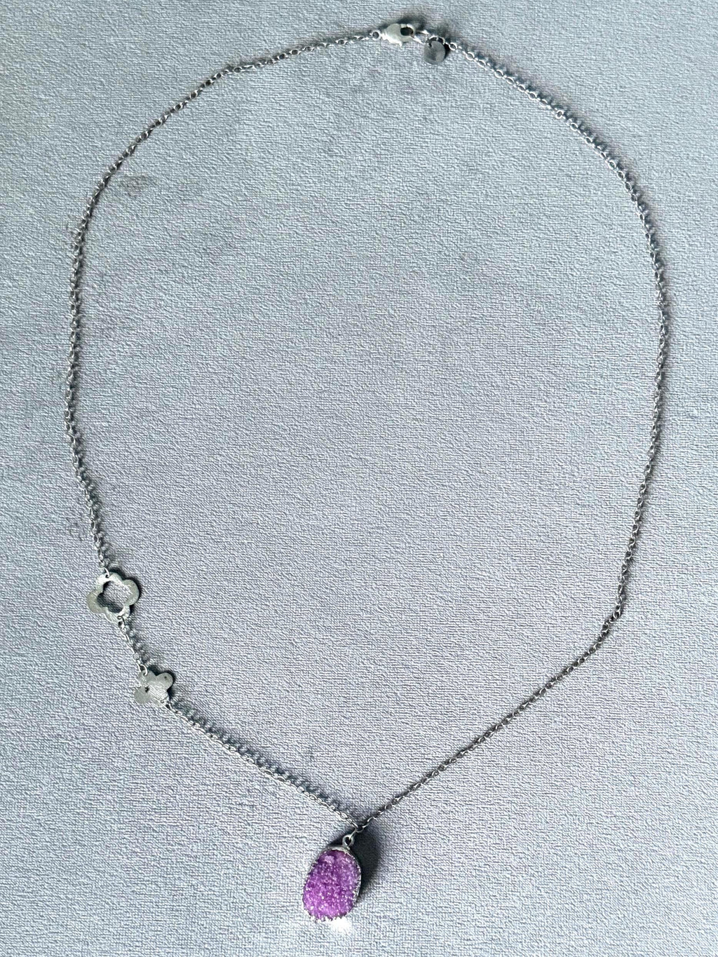 Violet Vein Ore Fossil Necklace