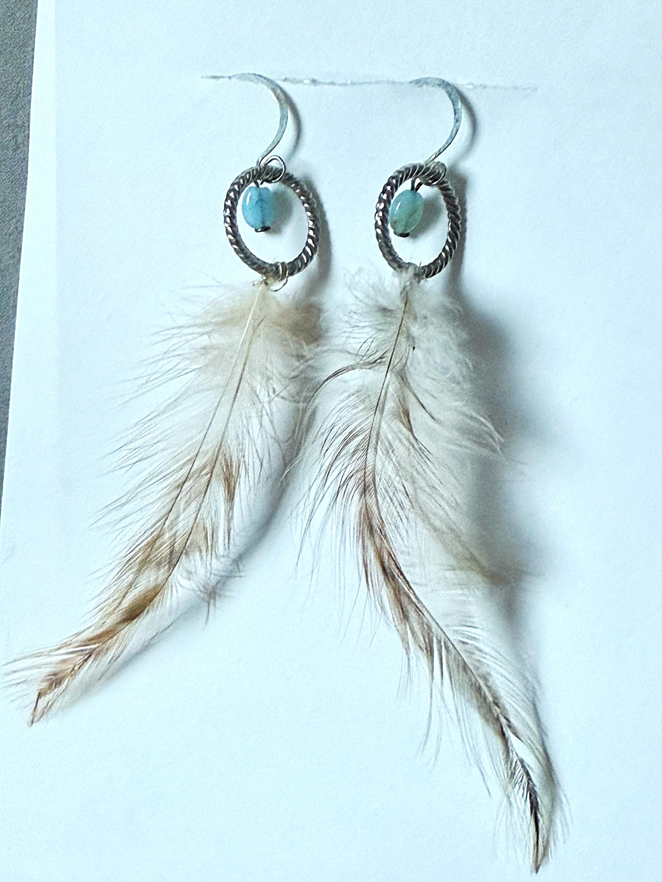 Celestial Drift Feather Hoops