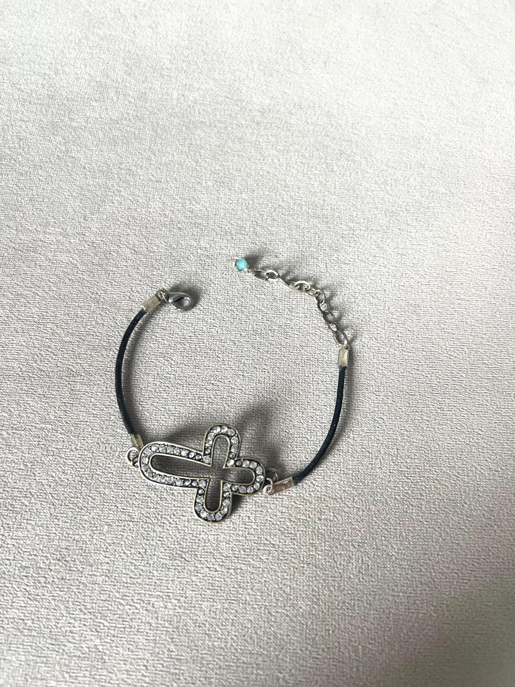 Crystal Cross Cord Bracelet