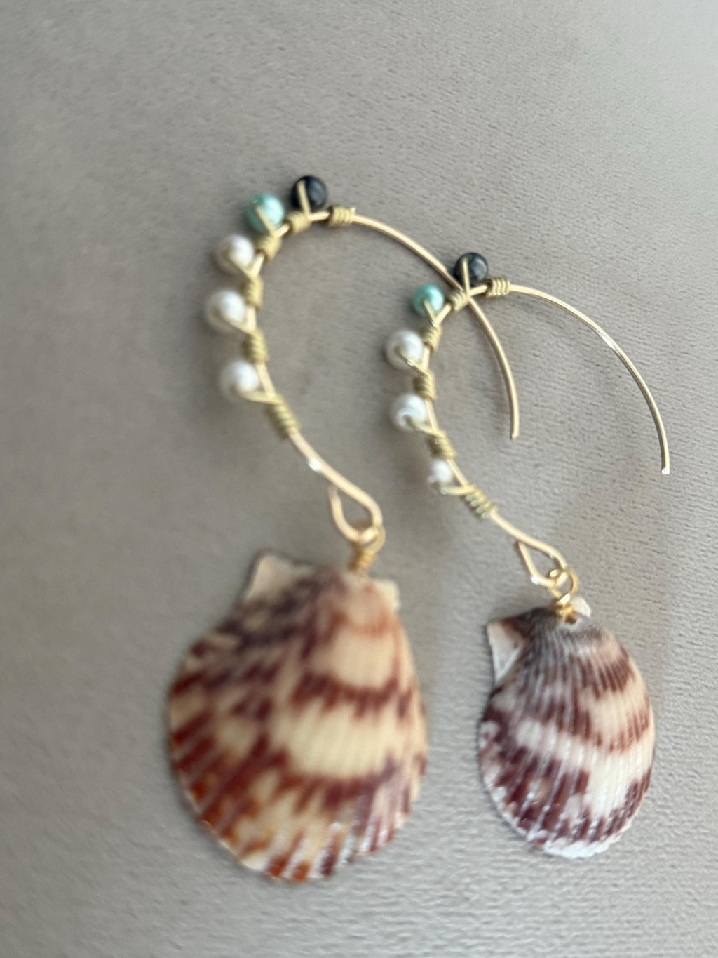Luxe Vietnamese Shell Hoop Earrings