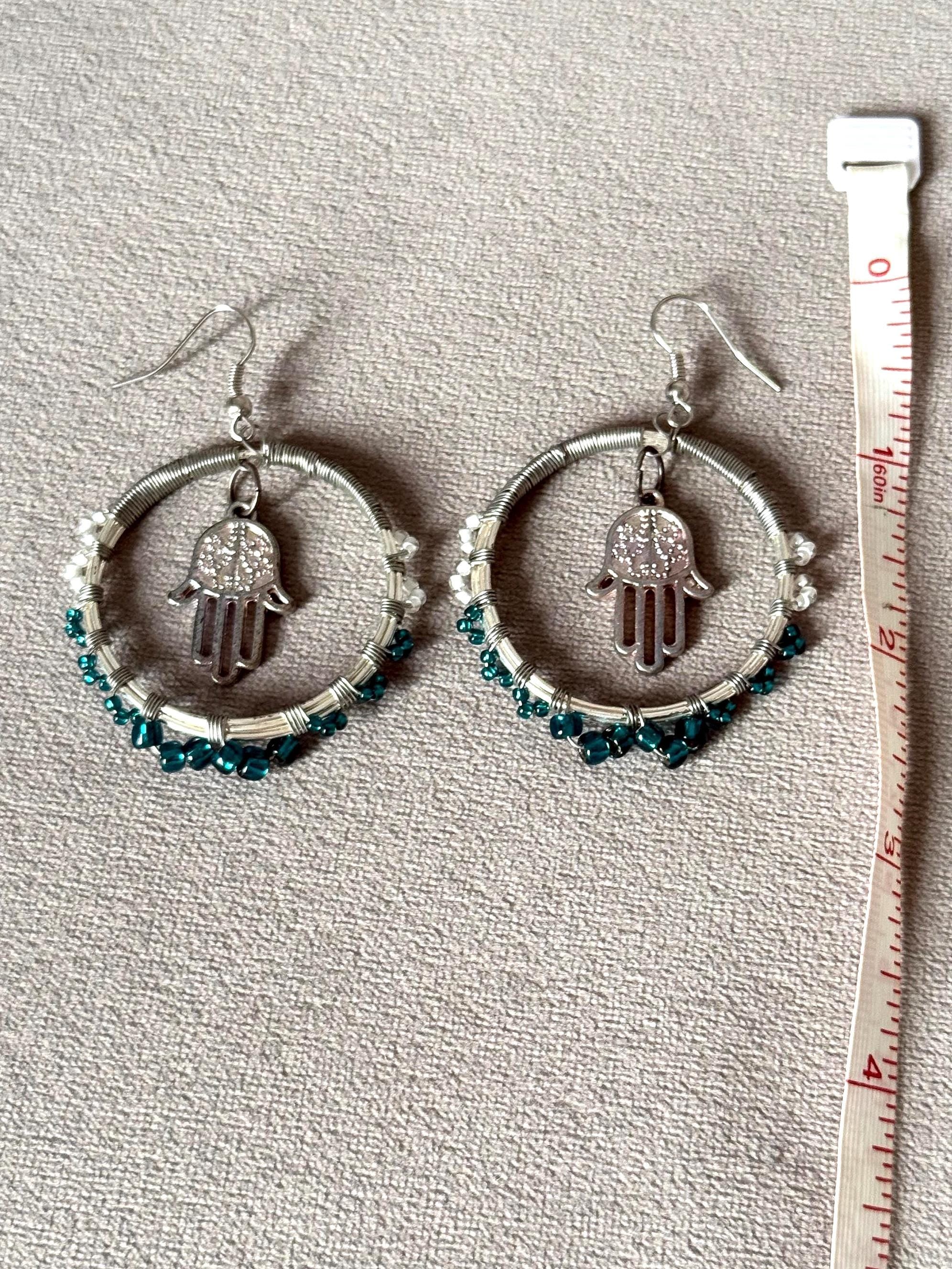 Mystic Palm Hoop Earrings