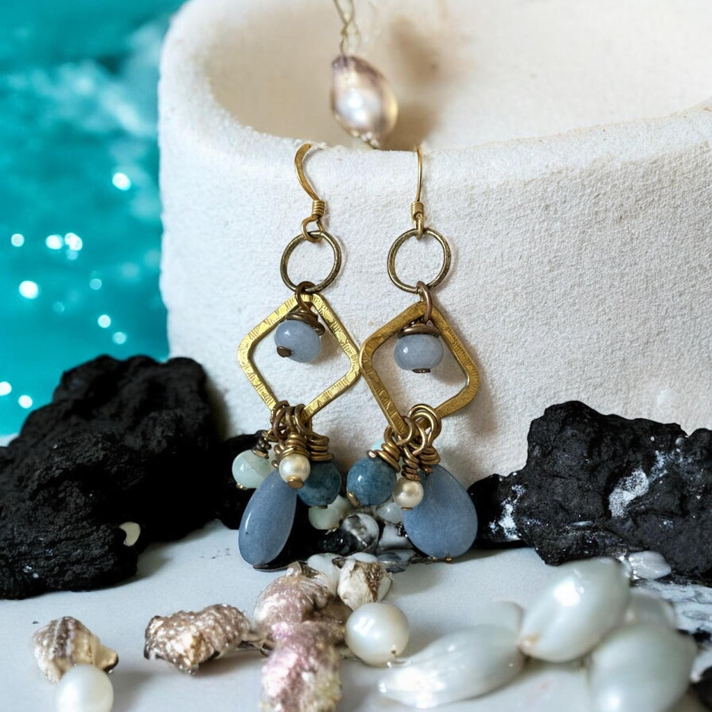 Arctic Muse Drop Earrings (Gold)