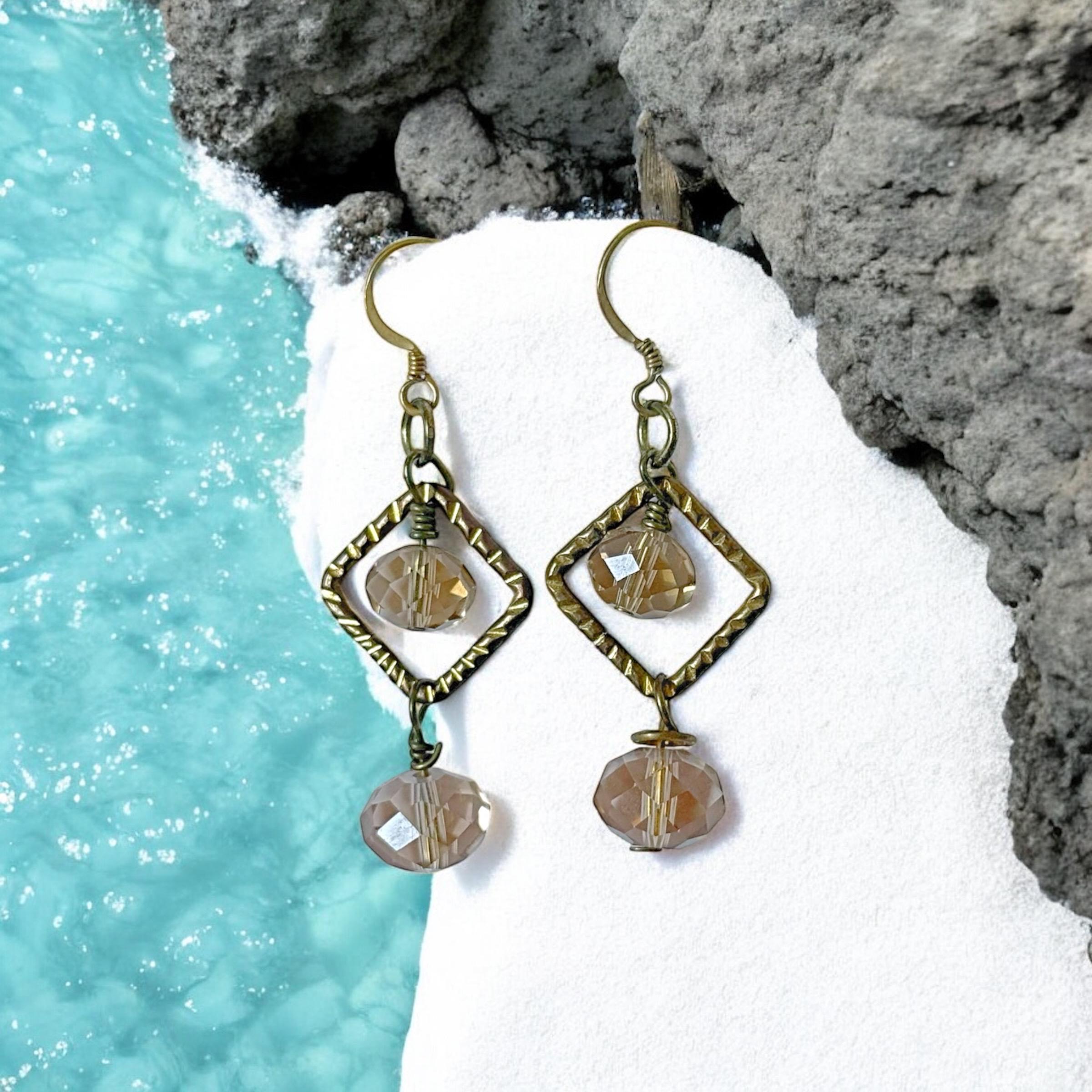 Champagne Prism Dangle Earrings