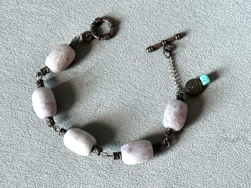 Dusty Pink Smoke Charm Bracelet