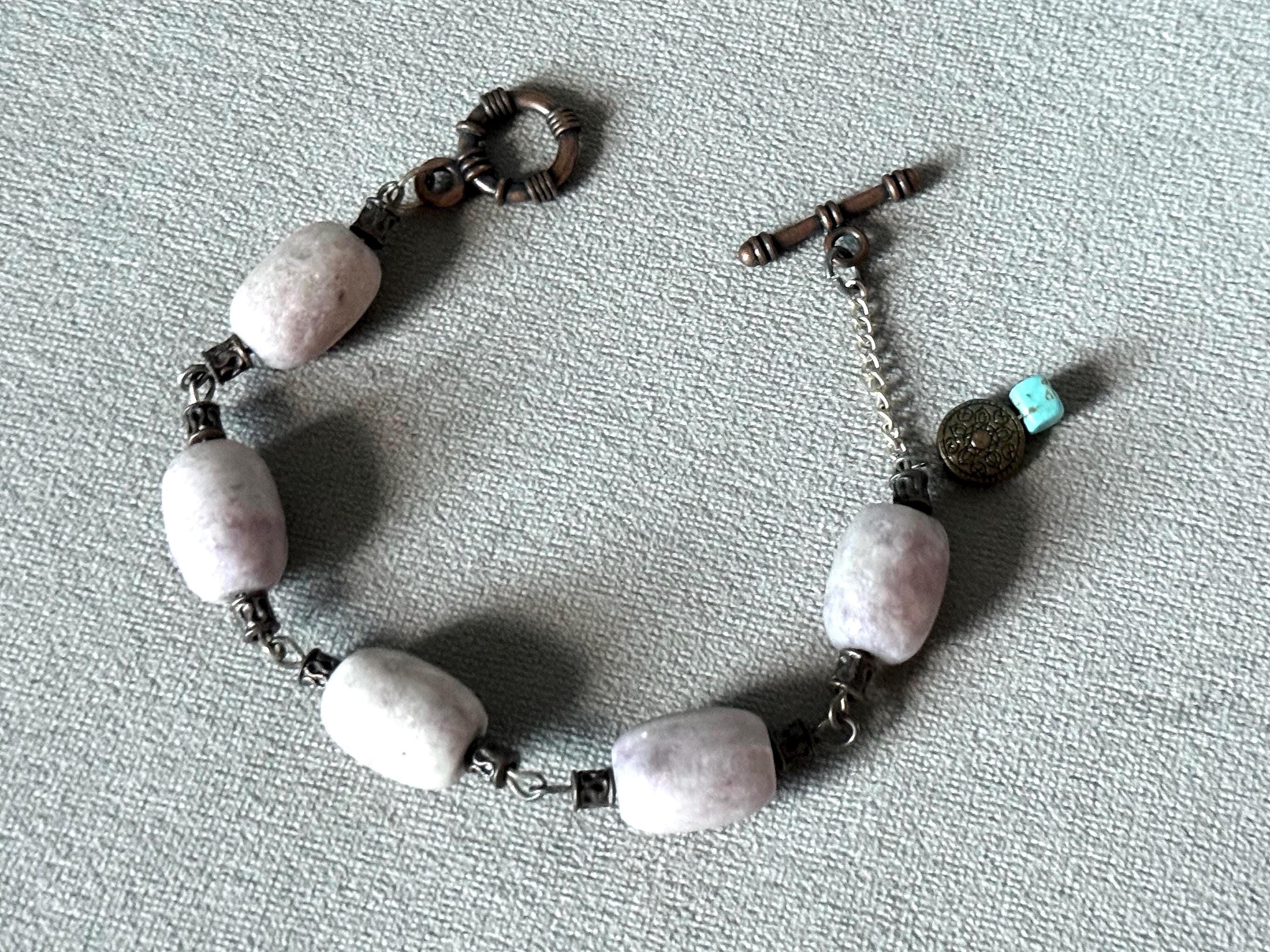 Dusty Pink Smoke Charm Bracelet