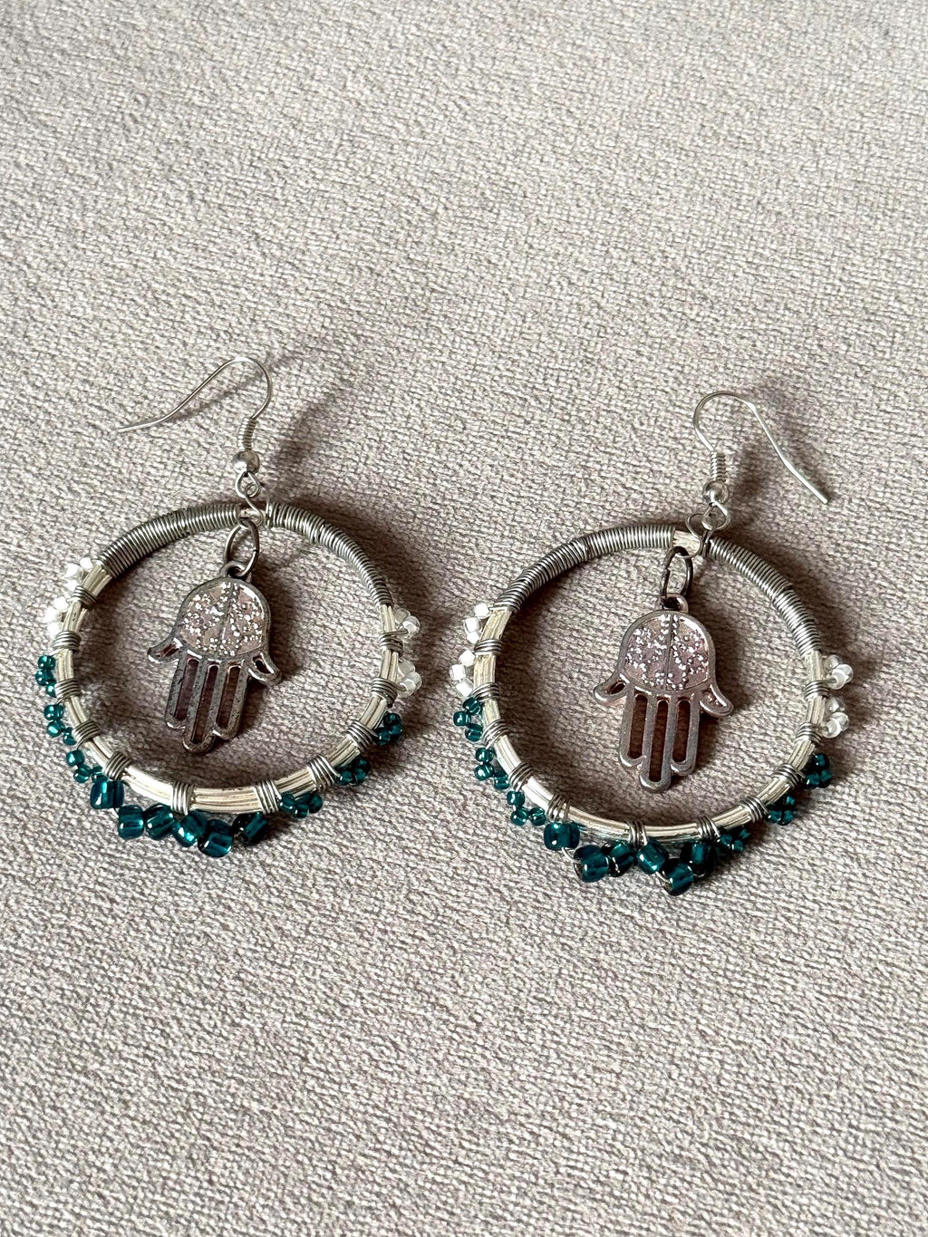 Mystic Palm Hoop Earrings