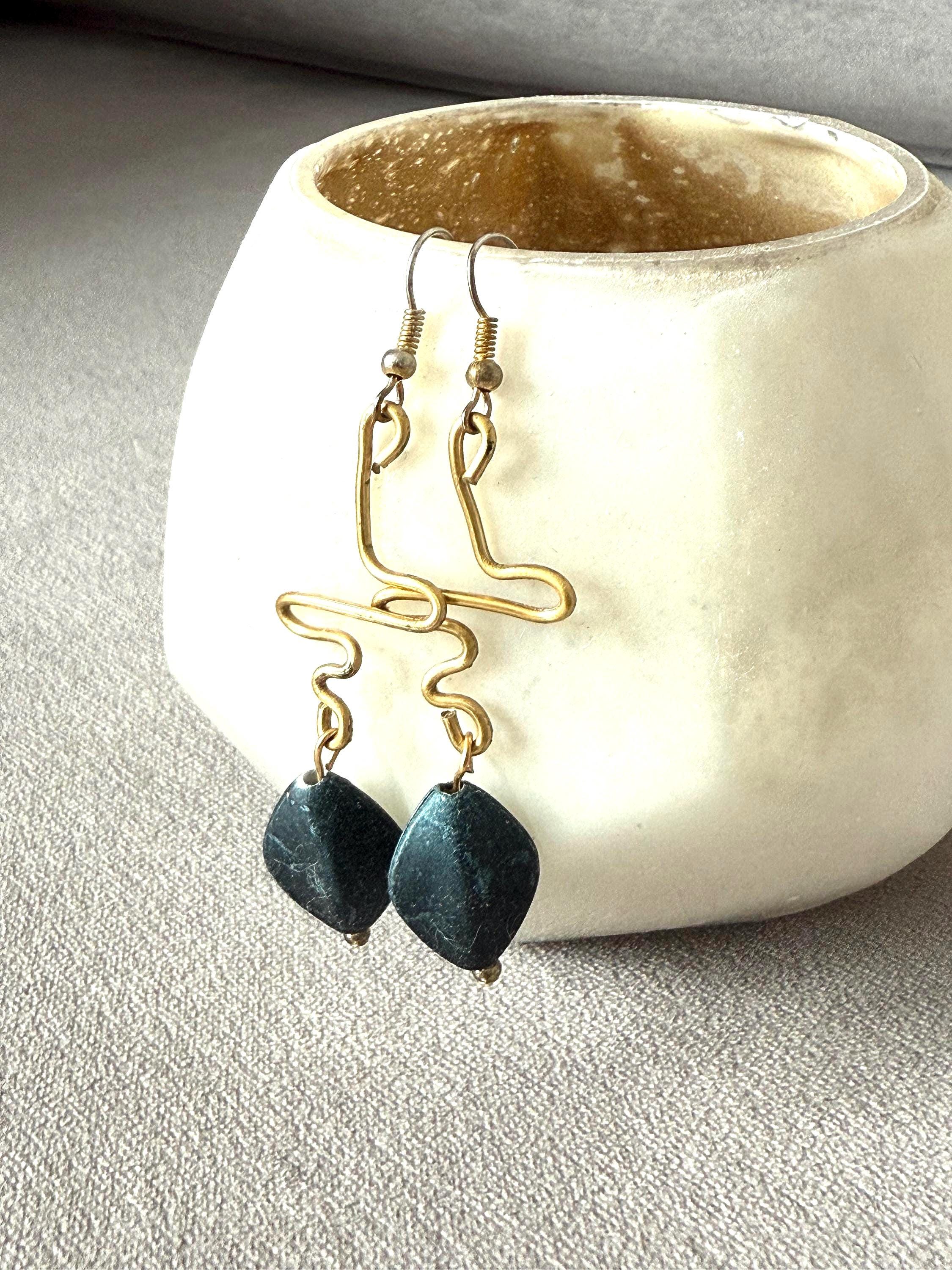 Electric Serpent Drop Earrings