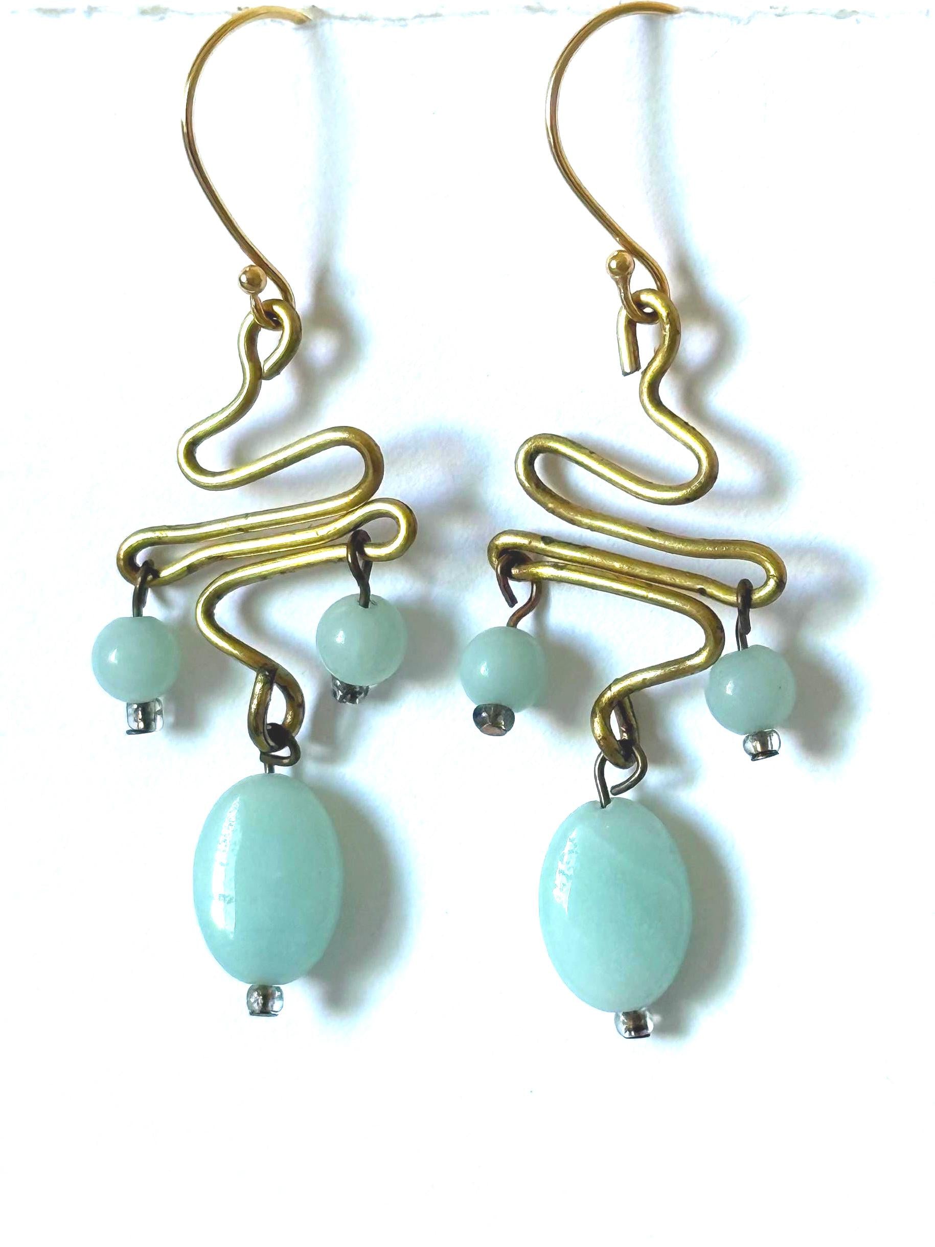 Sea Current Twisted Drop Earrings