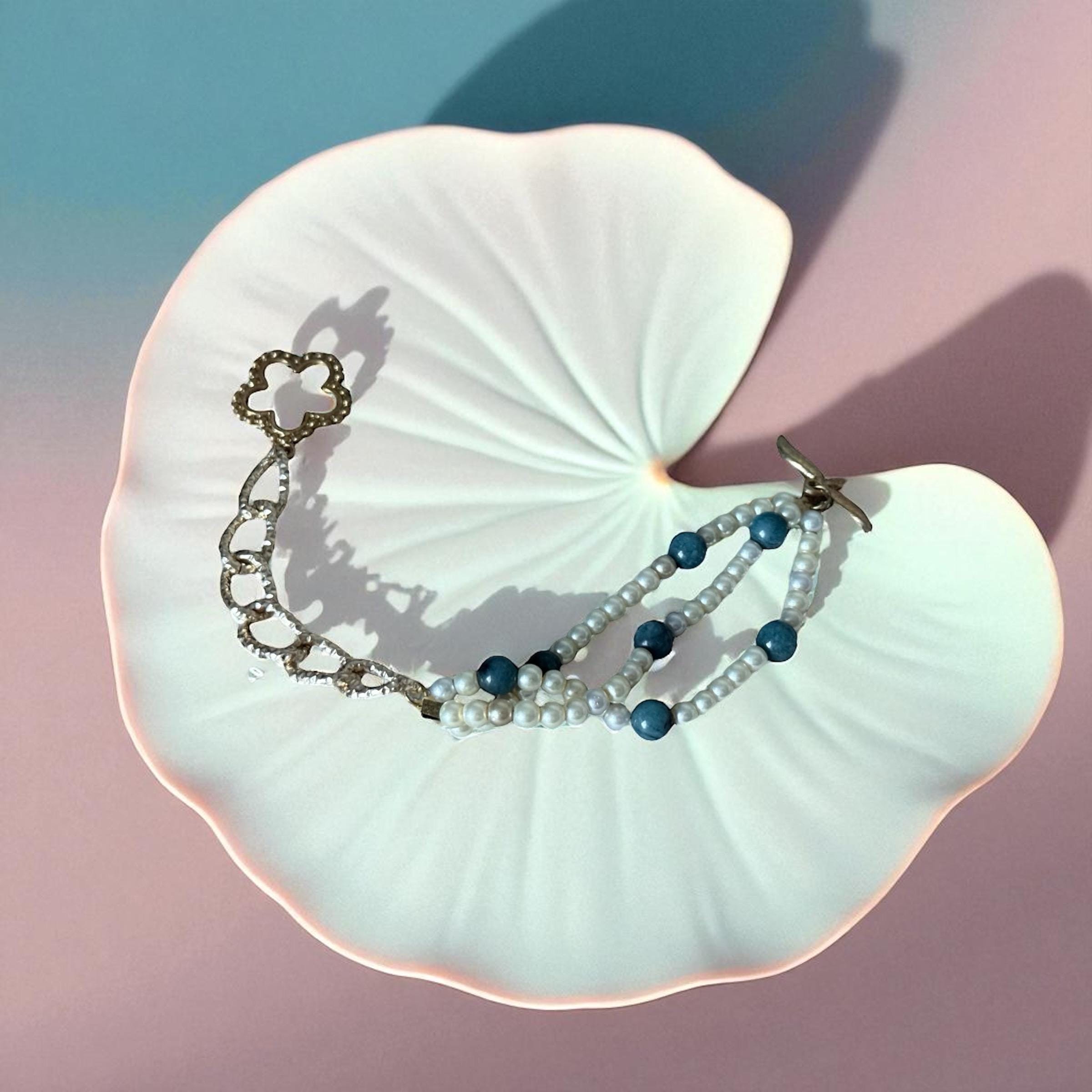Ocean Edge Pearl Strand Bracelet