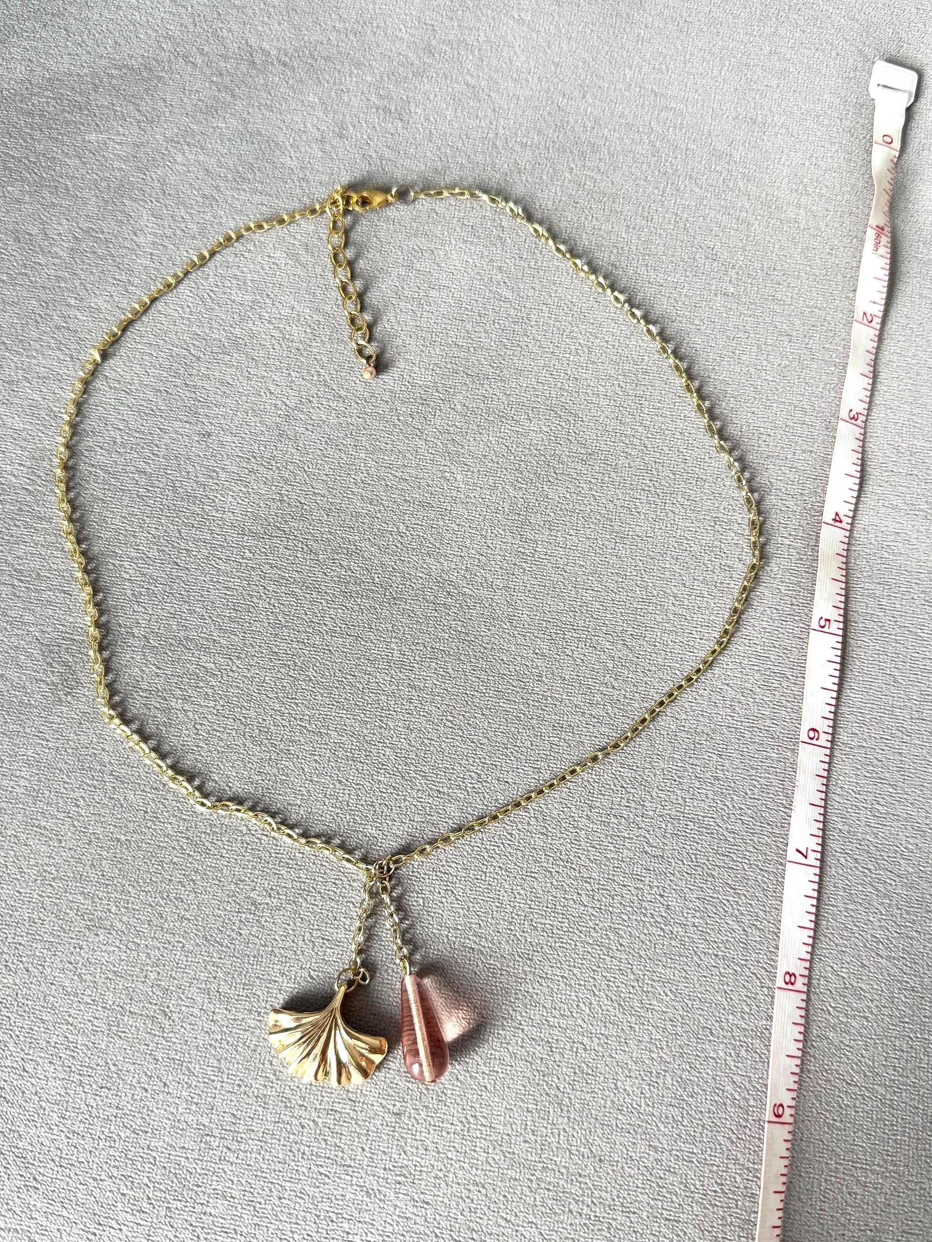 Palm Pink Charm Necklace