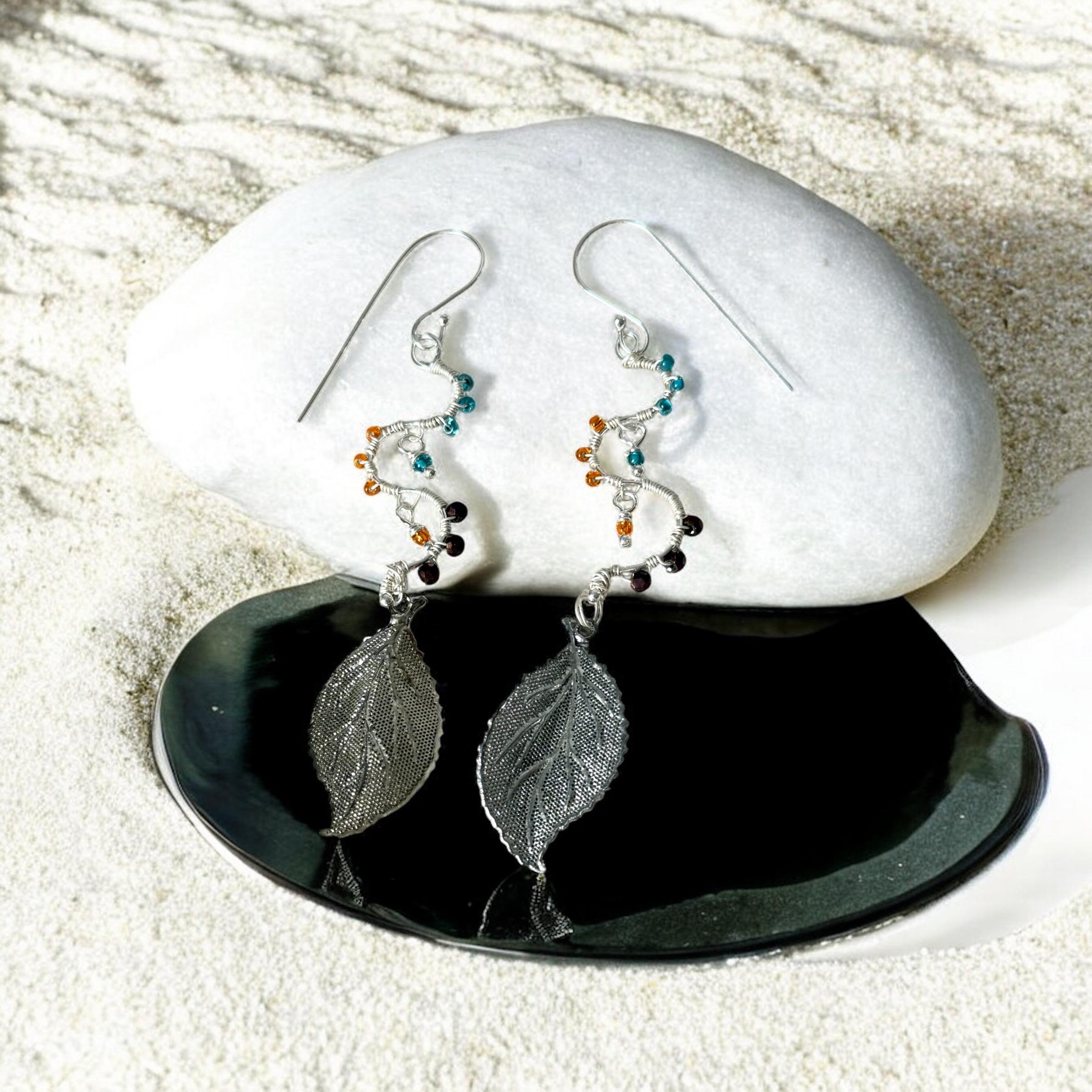 Twist of Nature Leaf Drop Earrings
