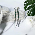 Emerald Voltage Spike Earrings