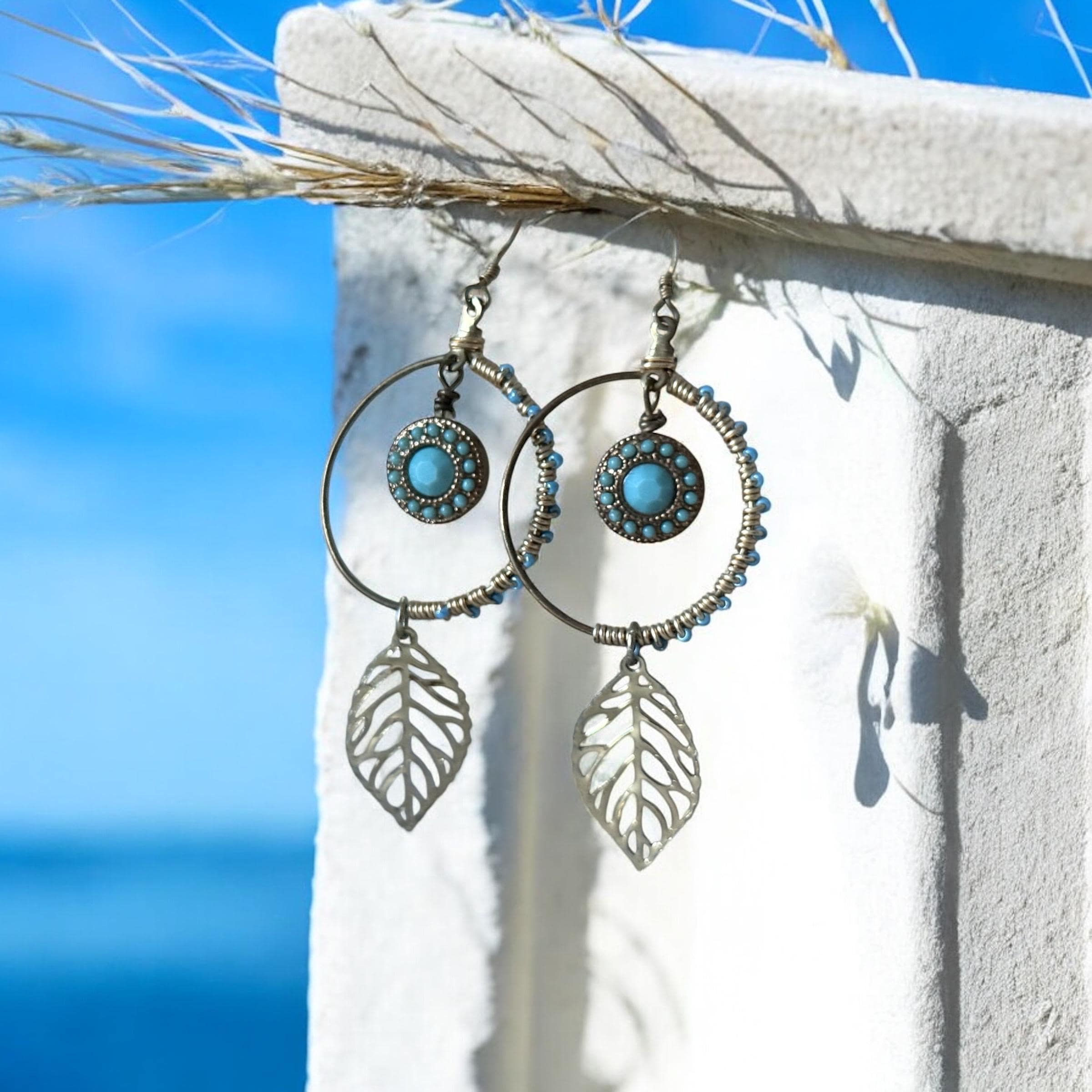 Azure Driftleaf Hoops