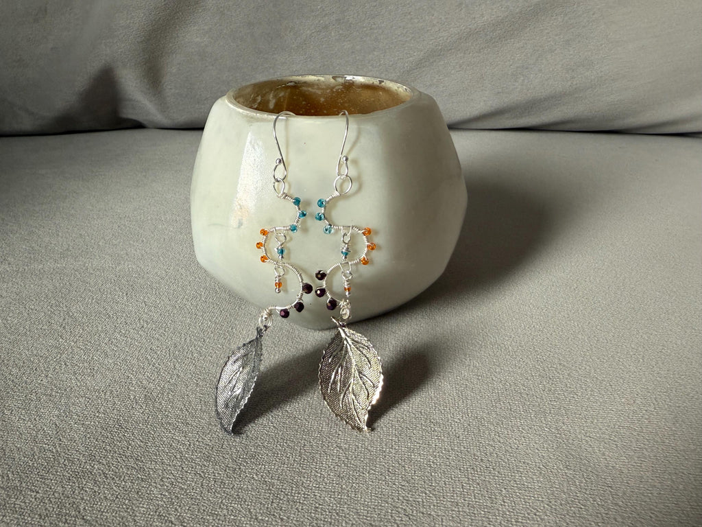 Twist of Nature Leaf Drop Earrings