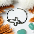 Crystal Cross Cord Bracelet