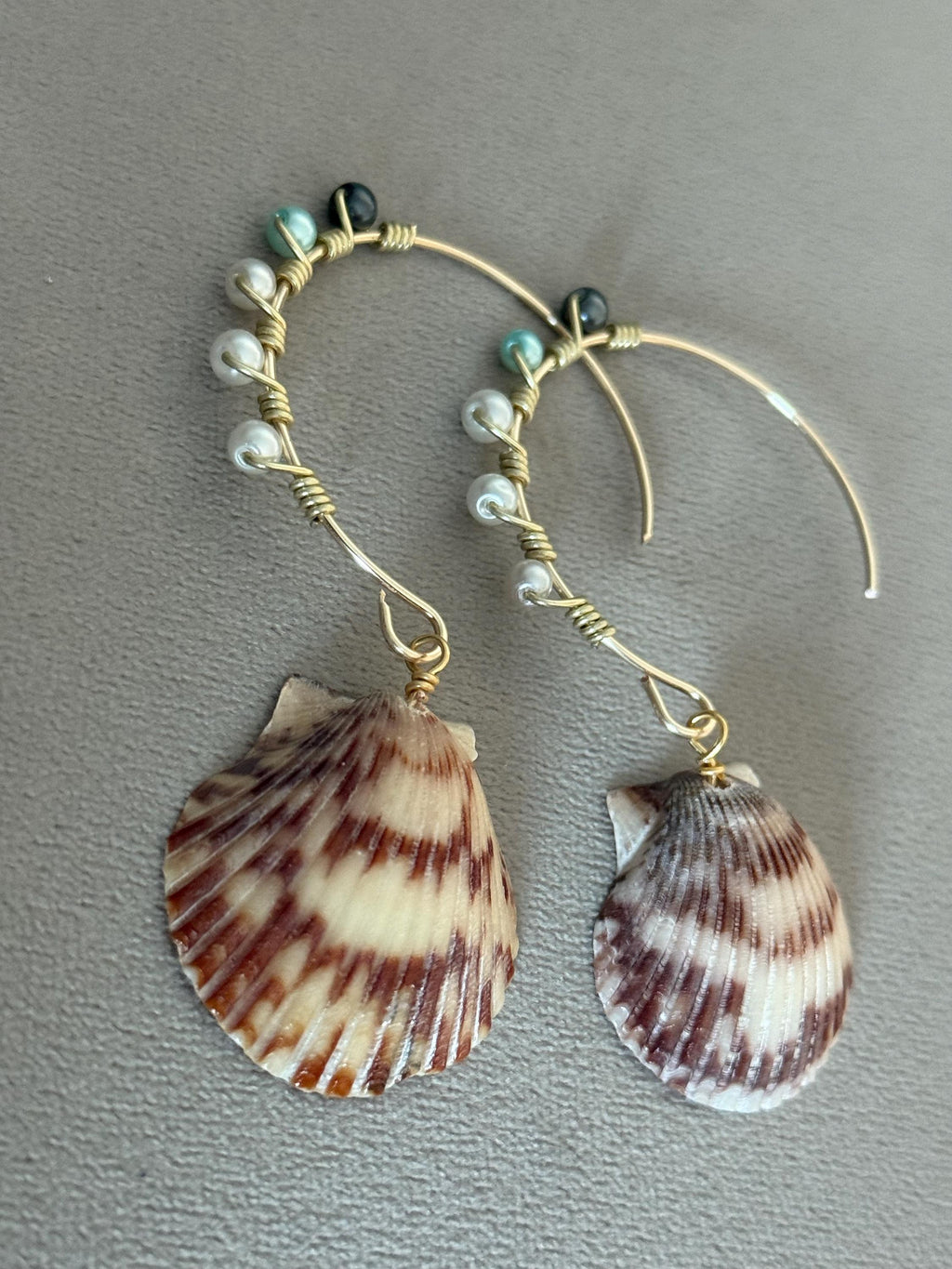 Luxe Vietnamese Shell Hoop Earrings