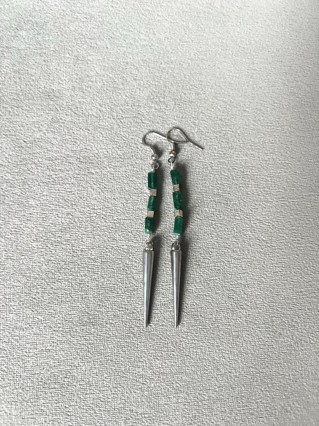 Emerald Voltage Spike Earrings