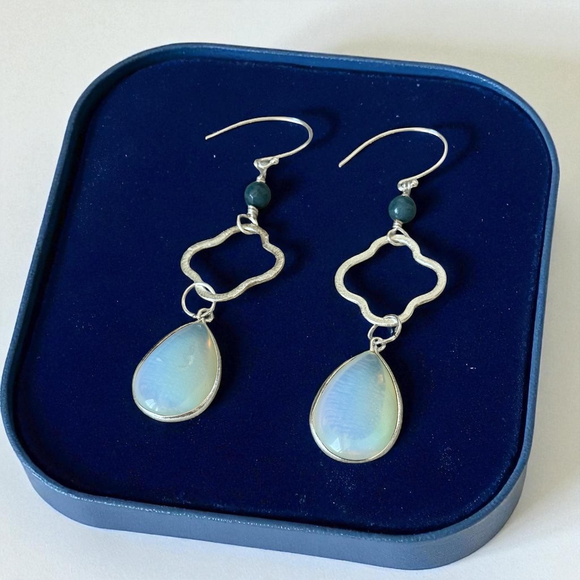 Azure Mirage Drop Earrings