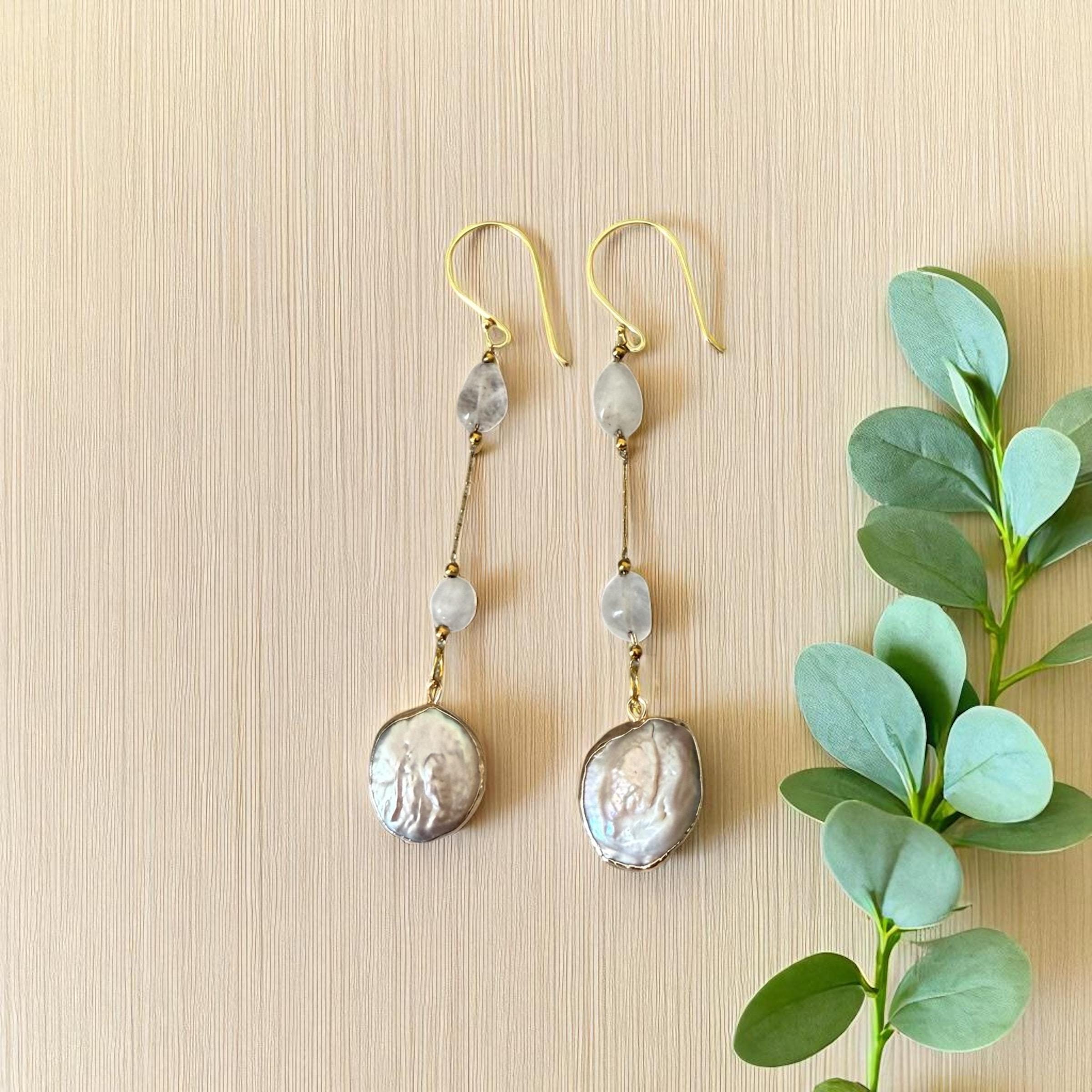 Golden Tides Baroque Drop Earrings