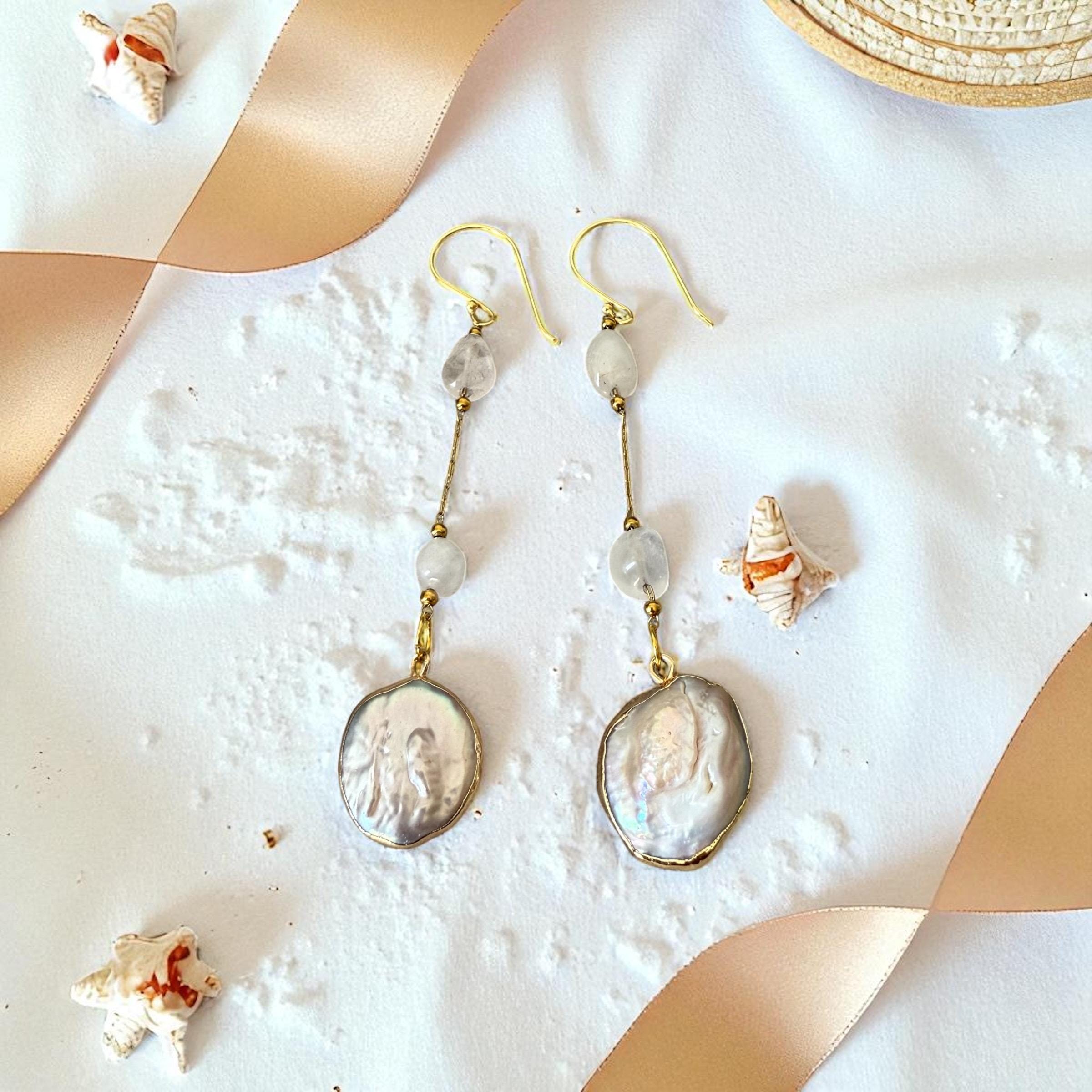 Golden Tides Baroque Drop Earrings